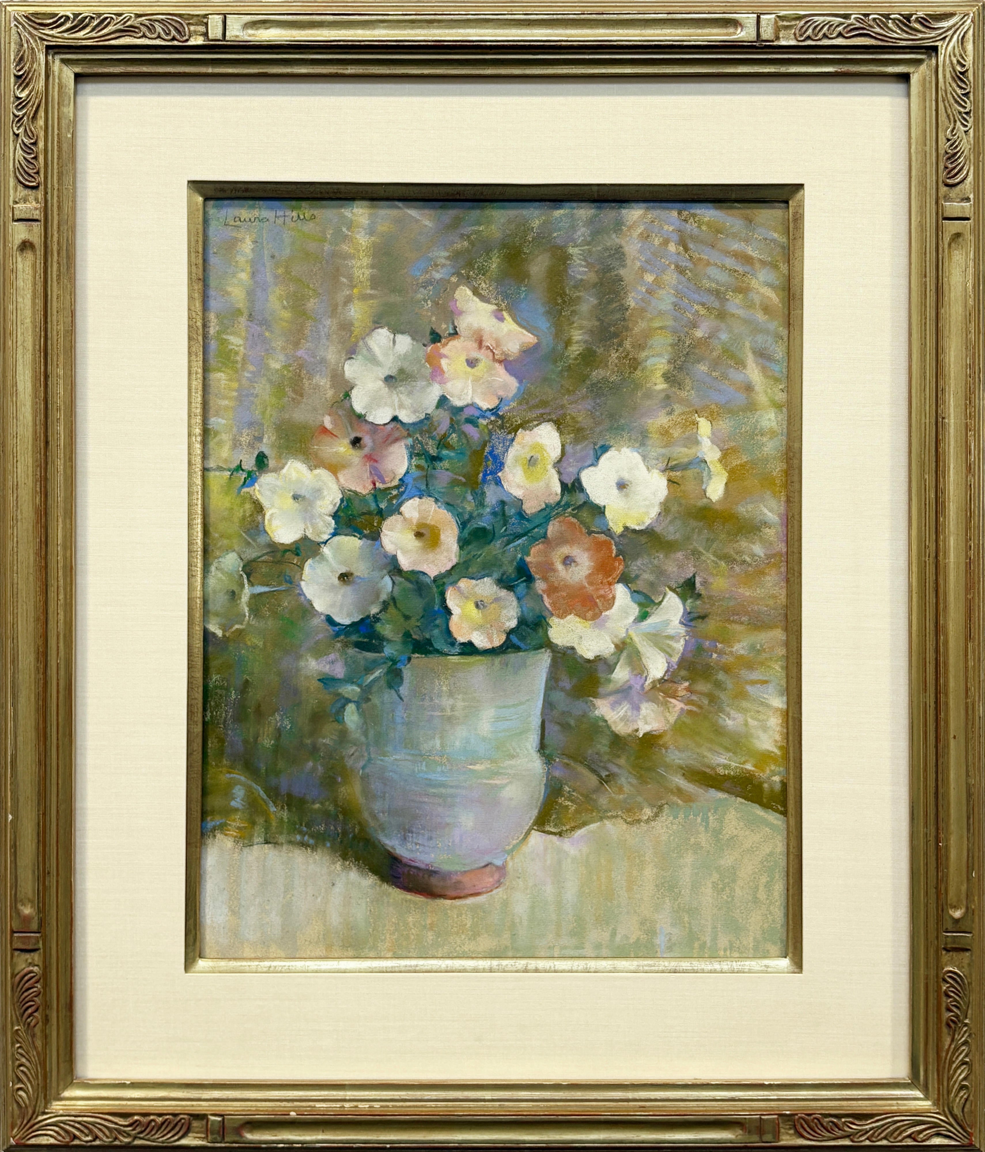 14820, Laura Coombs Hills, Pink and White Petunias, circa 1930