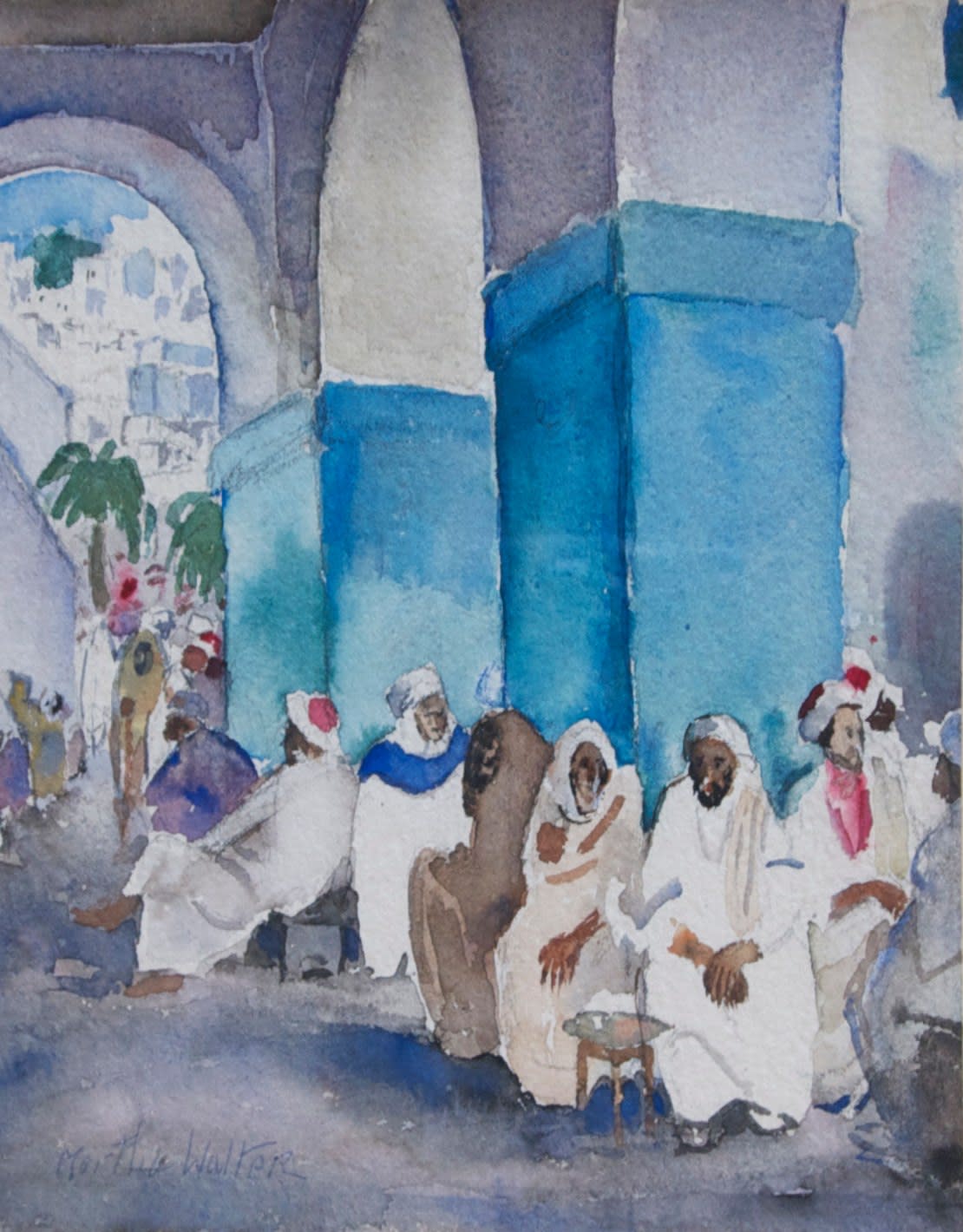 14977, Martha Walter, Gathering Place, North Africa, Circa 1930