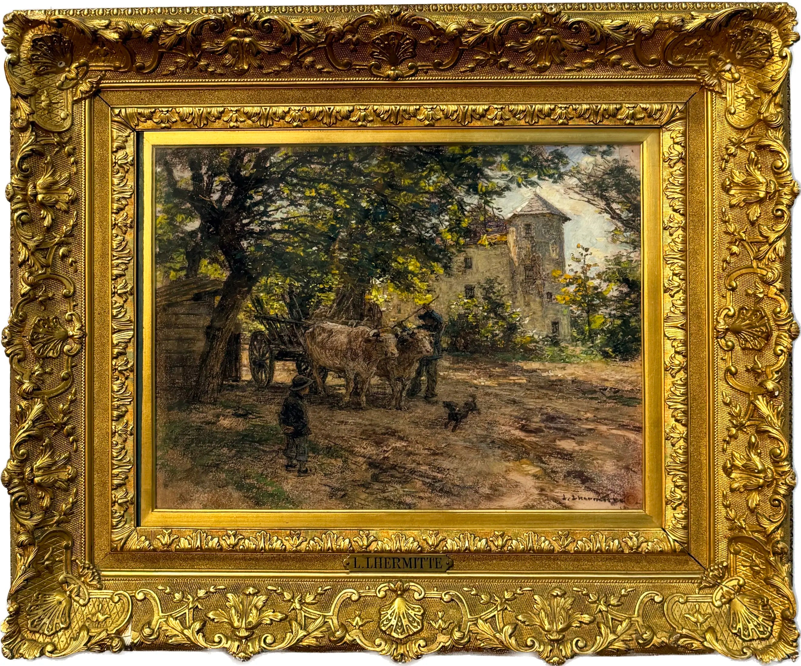 18819, Léon-Augustin L'Hermitte, Attelage de boeufs au Chaussin, près de Vichy, 1897