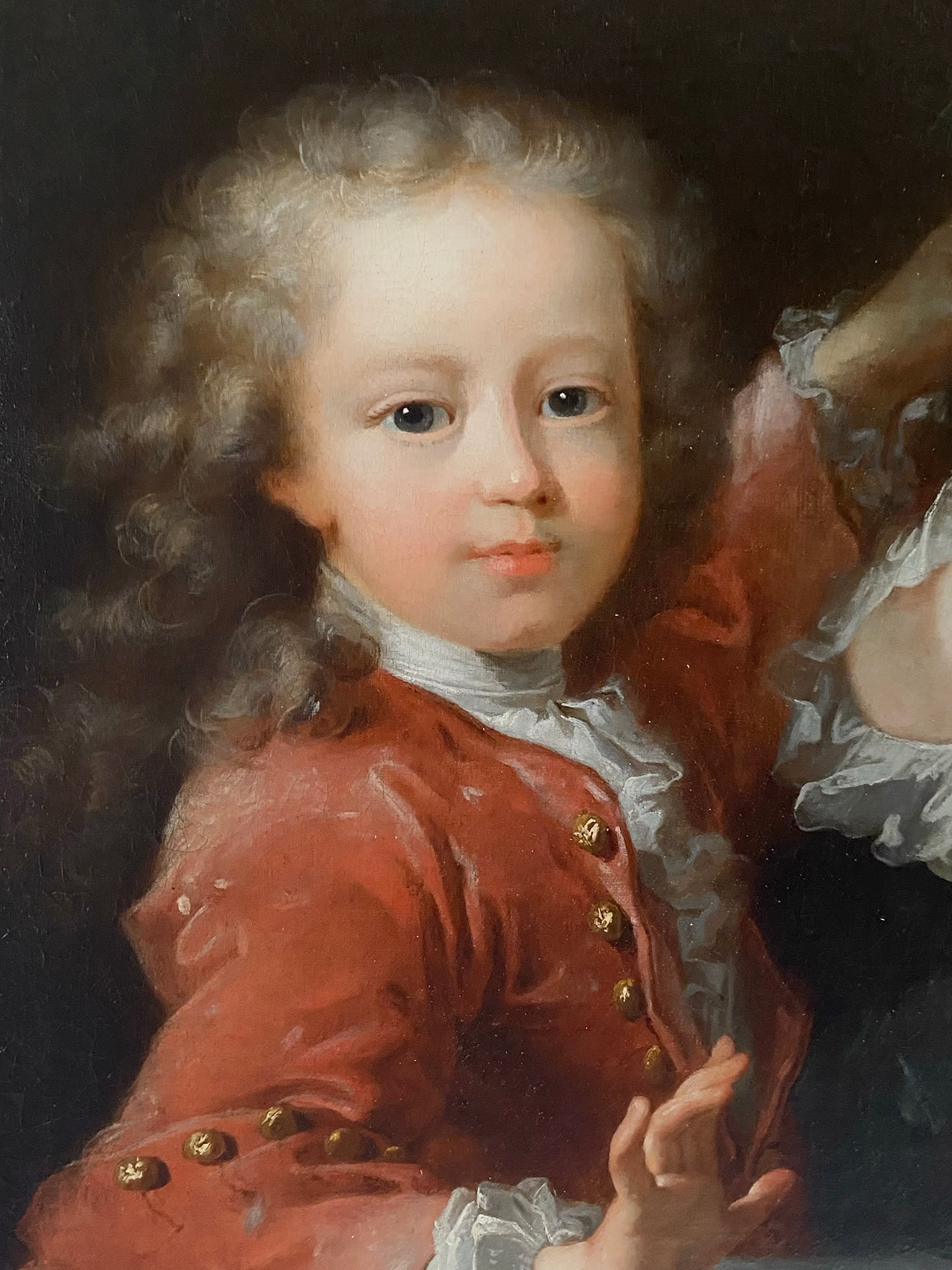 18302, Robert Tournières, Portrait of Three Children with a Parakeet