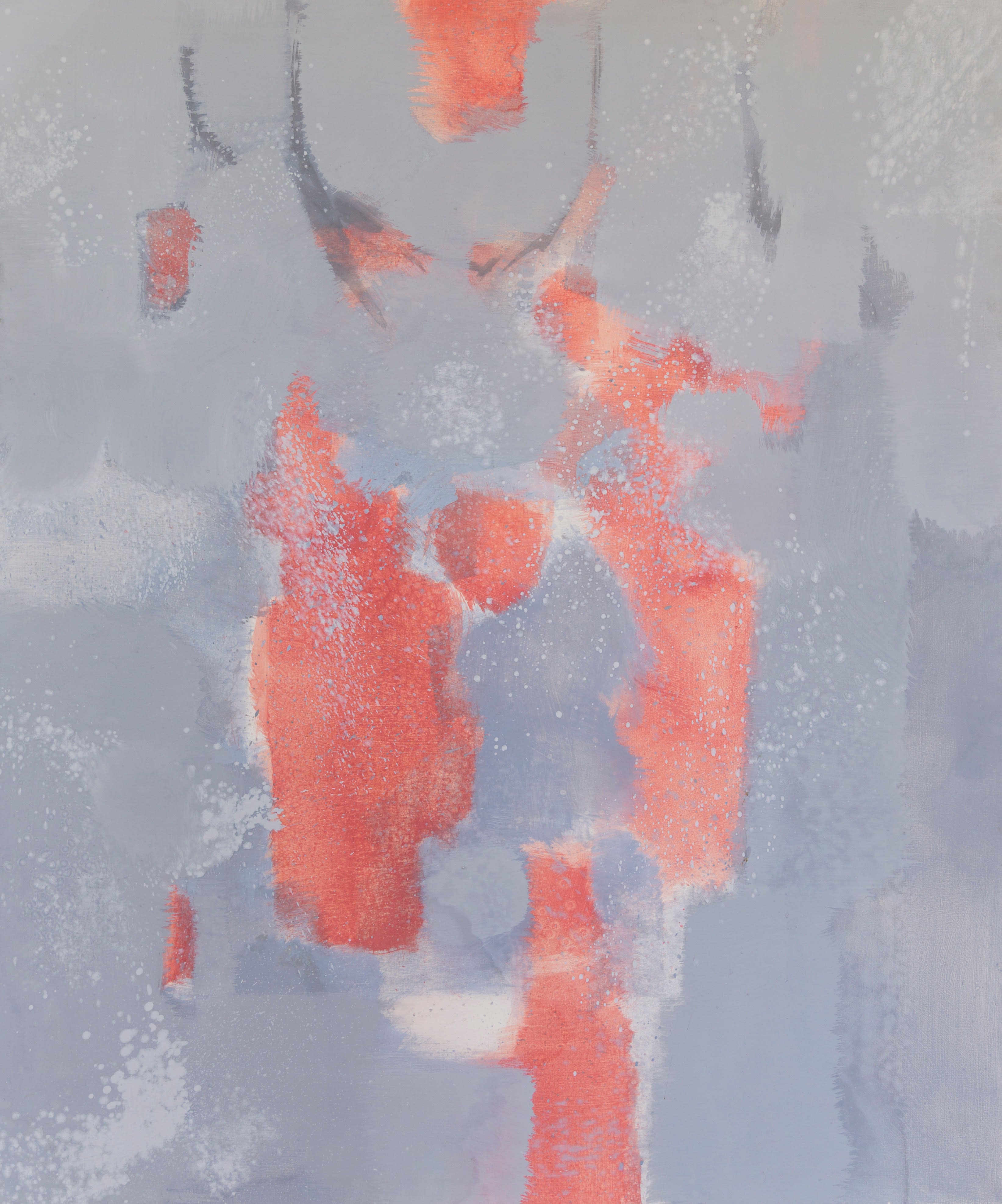15431, Carl Holty, Red, Gray #5, 1969