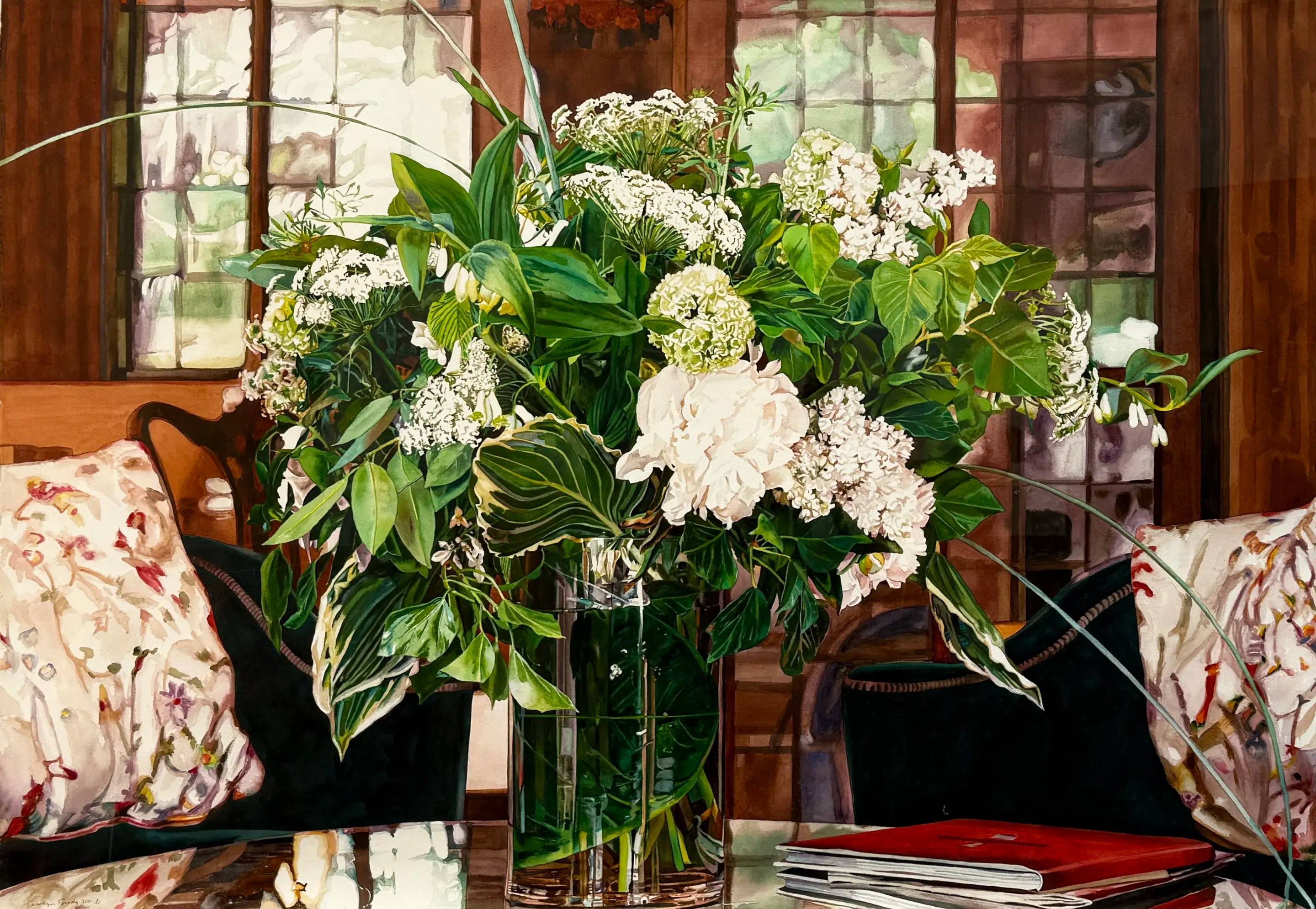 18840, Carolyn Brady, Grand White Flower Bouquet, New York, 2001