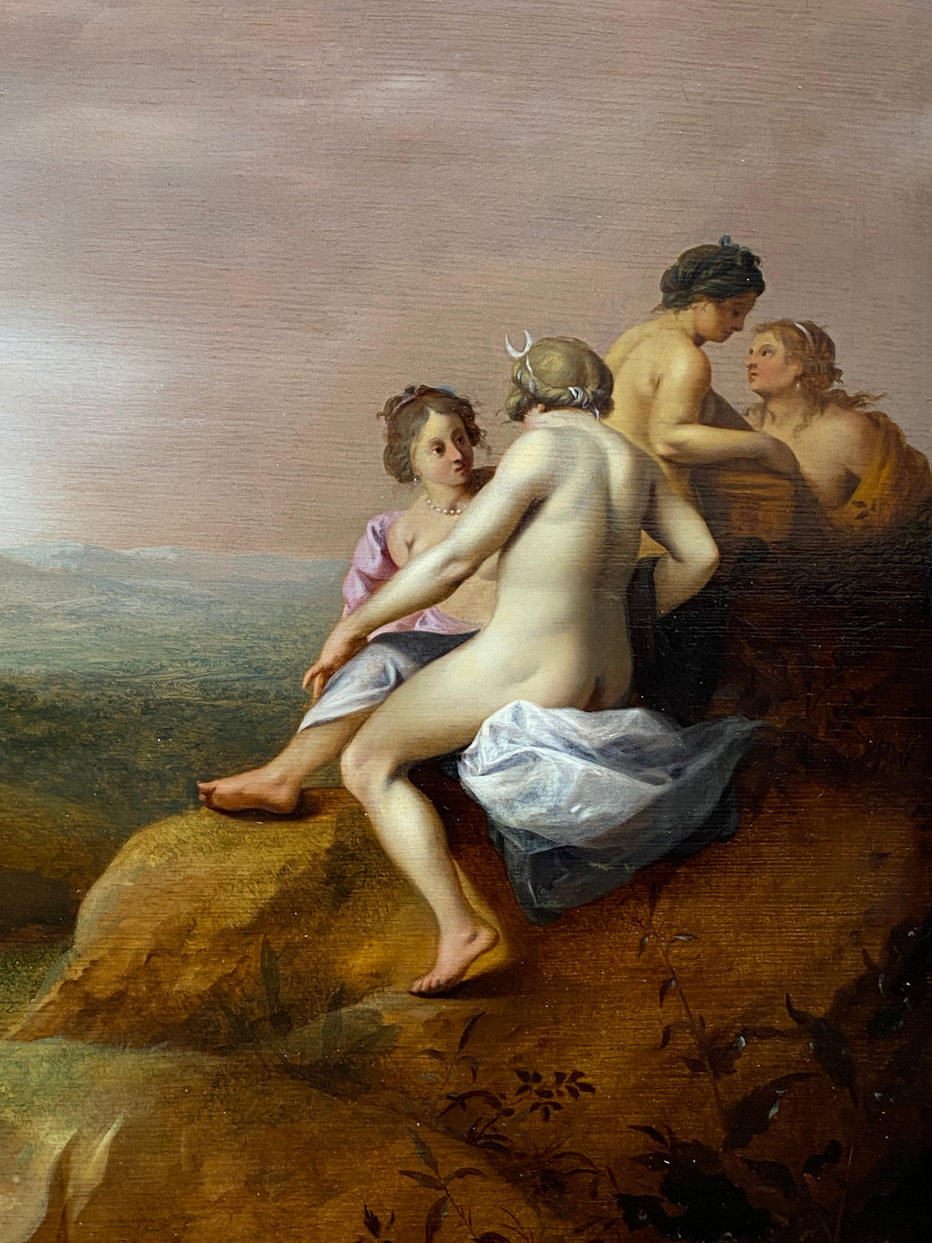17332, Cornelis Van Polenburch, Diana and her Nymphs with Discovery of Callisto
