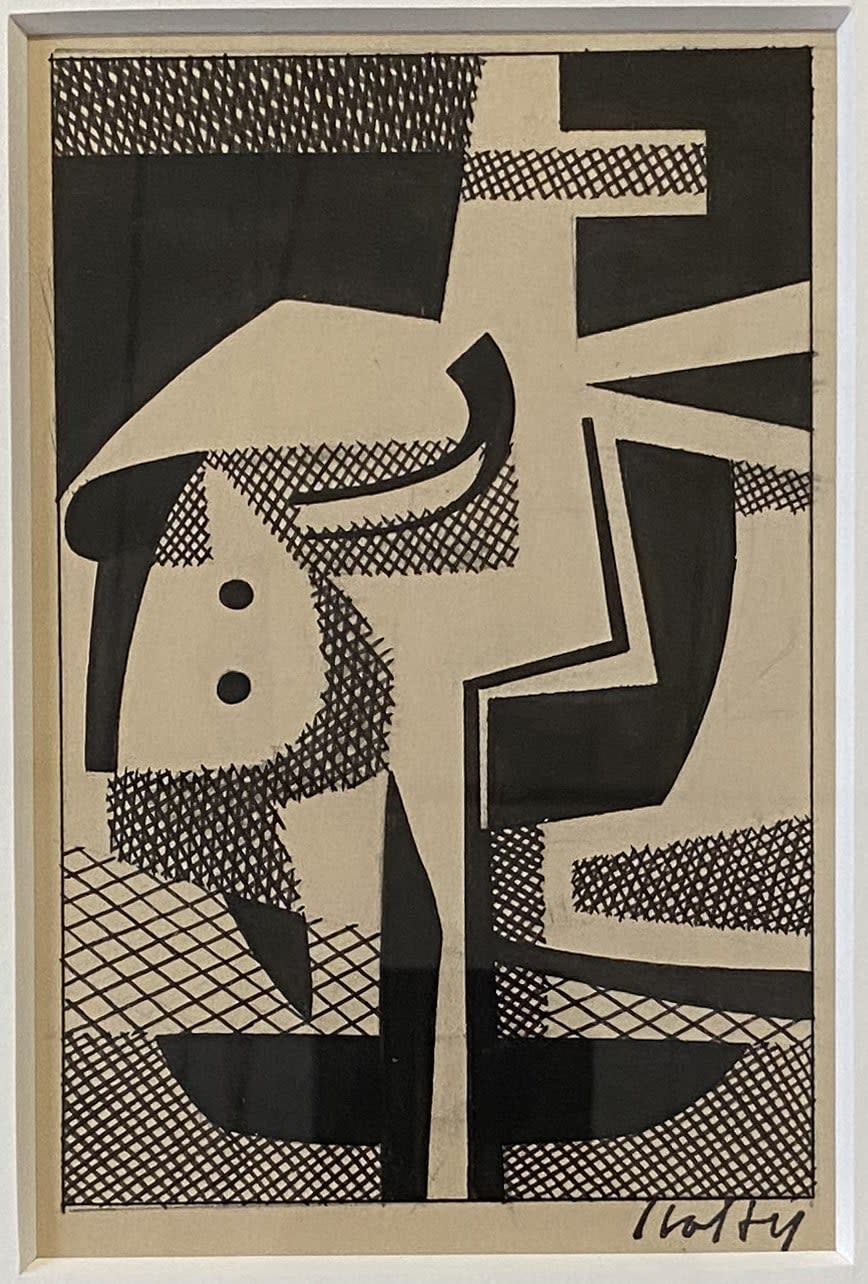 17039, Carl Holty, Ink Study IIII A Sketchbook #4, c. 1935