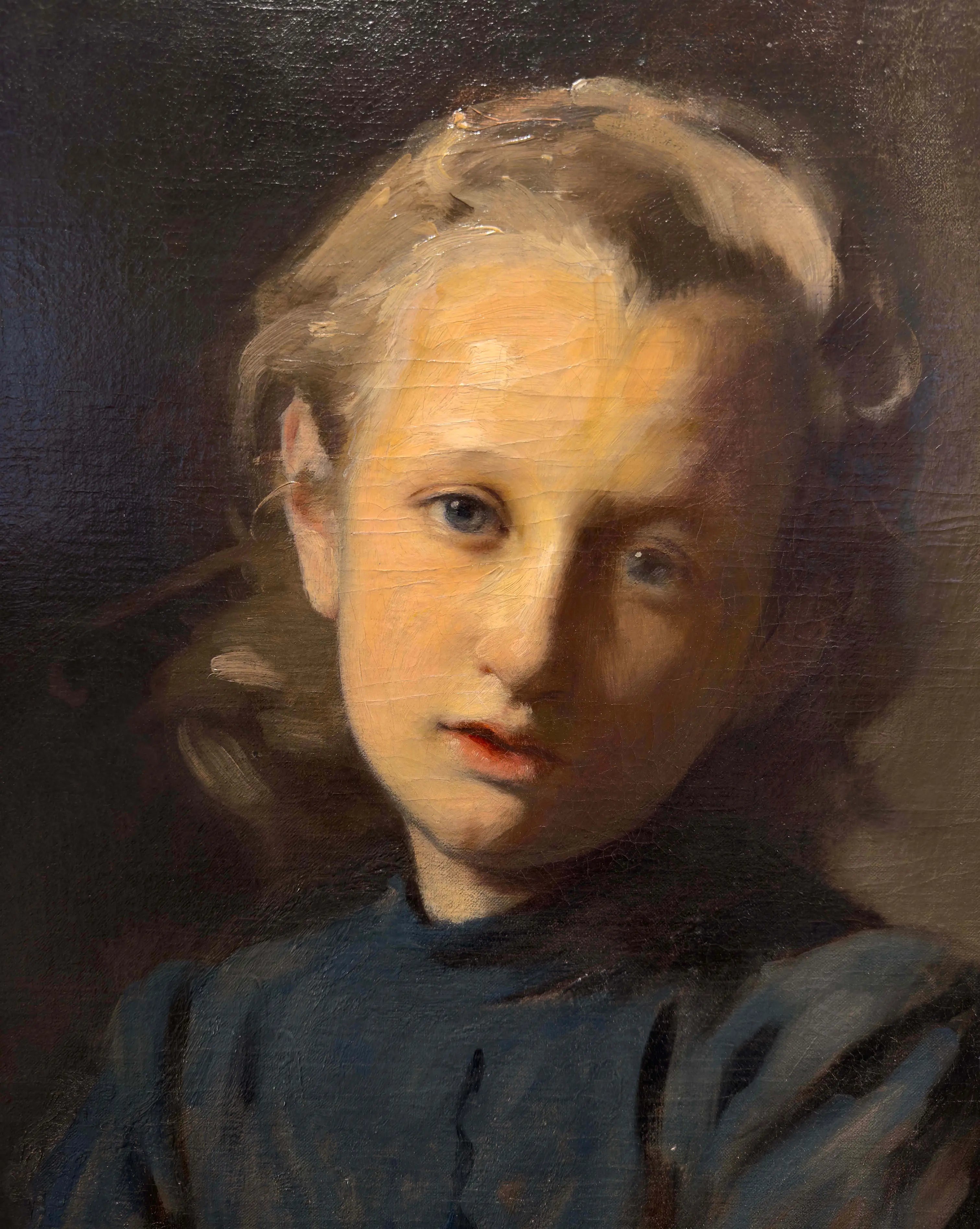 18800, Charles Sprague Pearce, Portrait of a Young Girl, circa 1880's