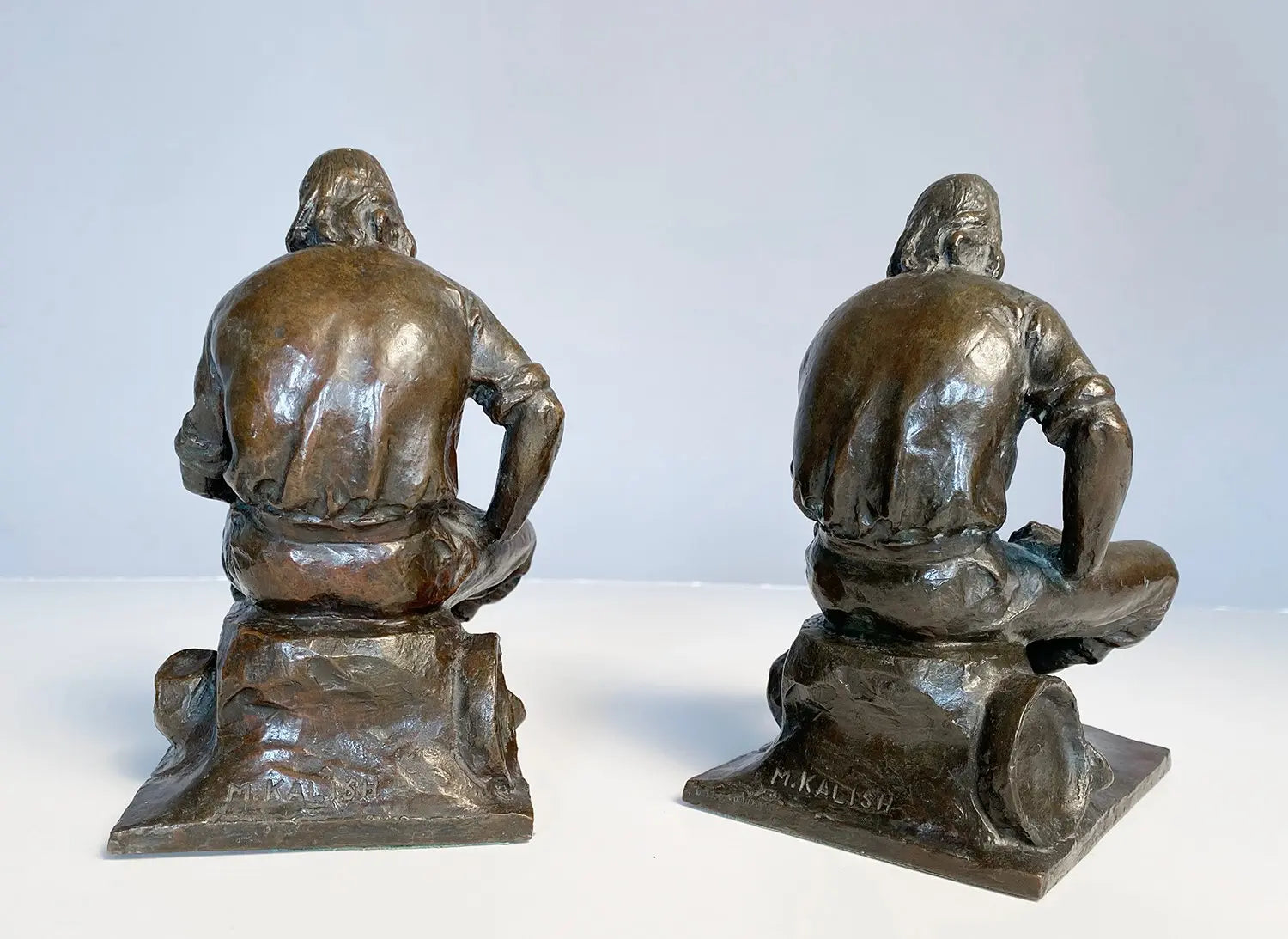 16497, Max Kalish, Pair of Miner Bookends, 1921-25