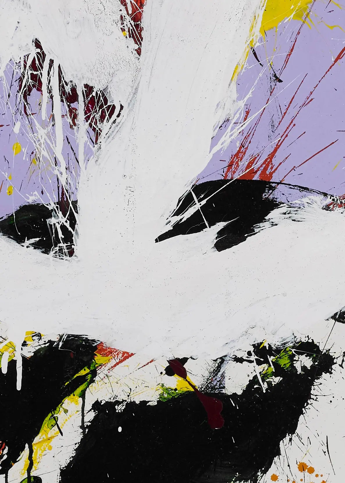 16664, Norman Bluhm, Untitled (Lavender, Red, White, Black), 1967