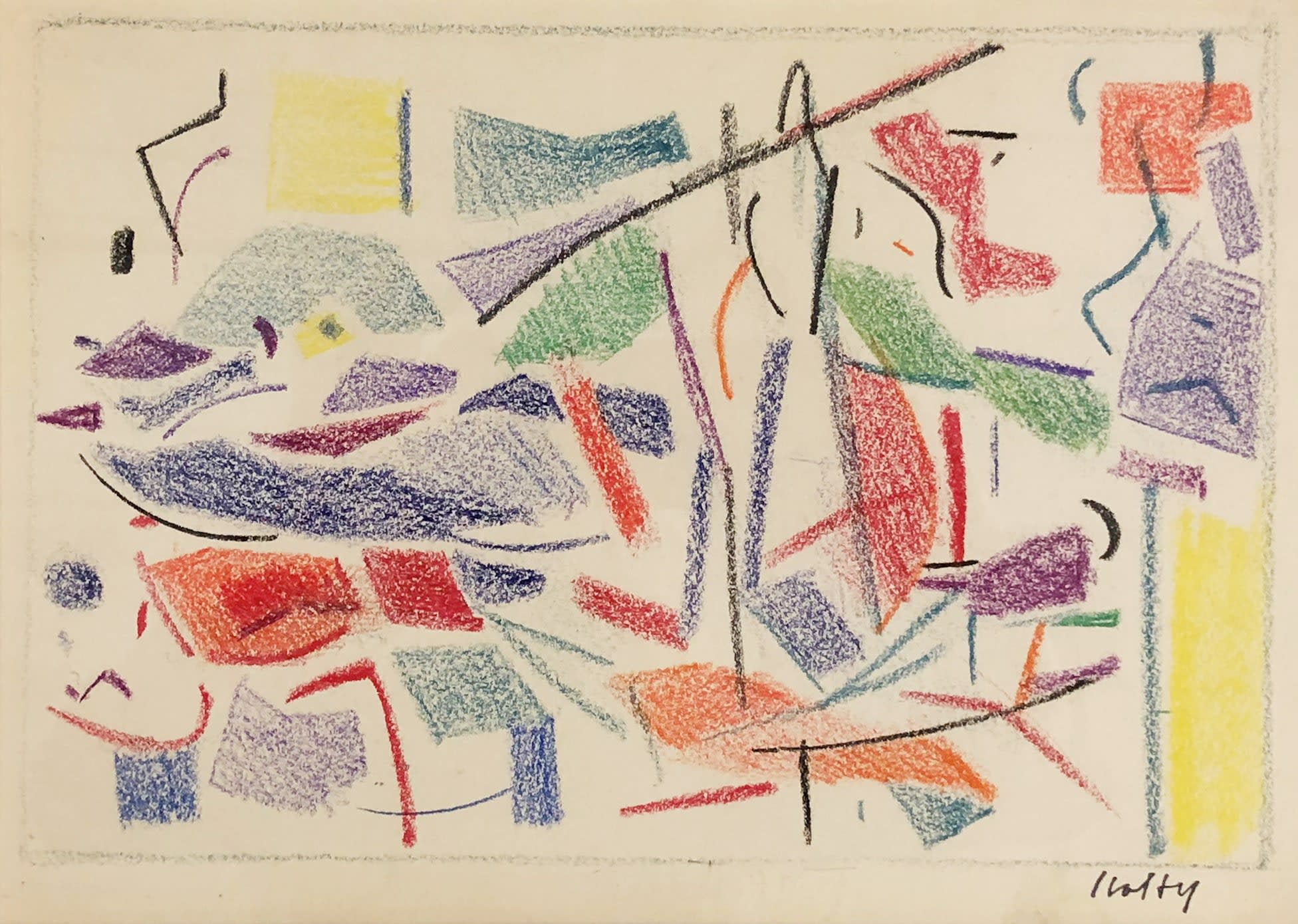 17020, Carl Holty, Color Composition Sketchbook #5