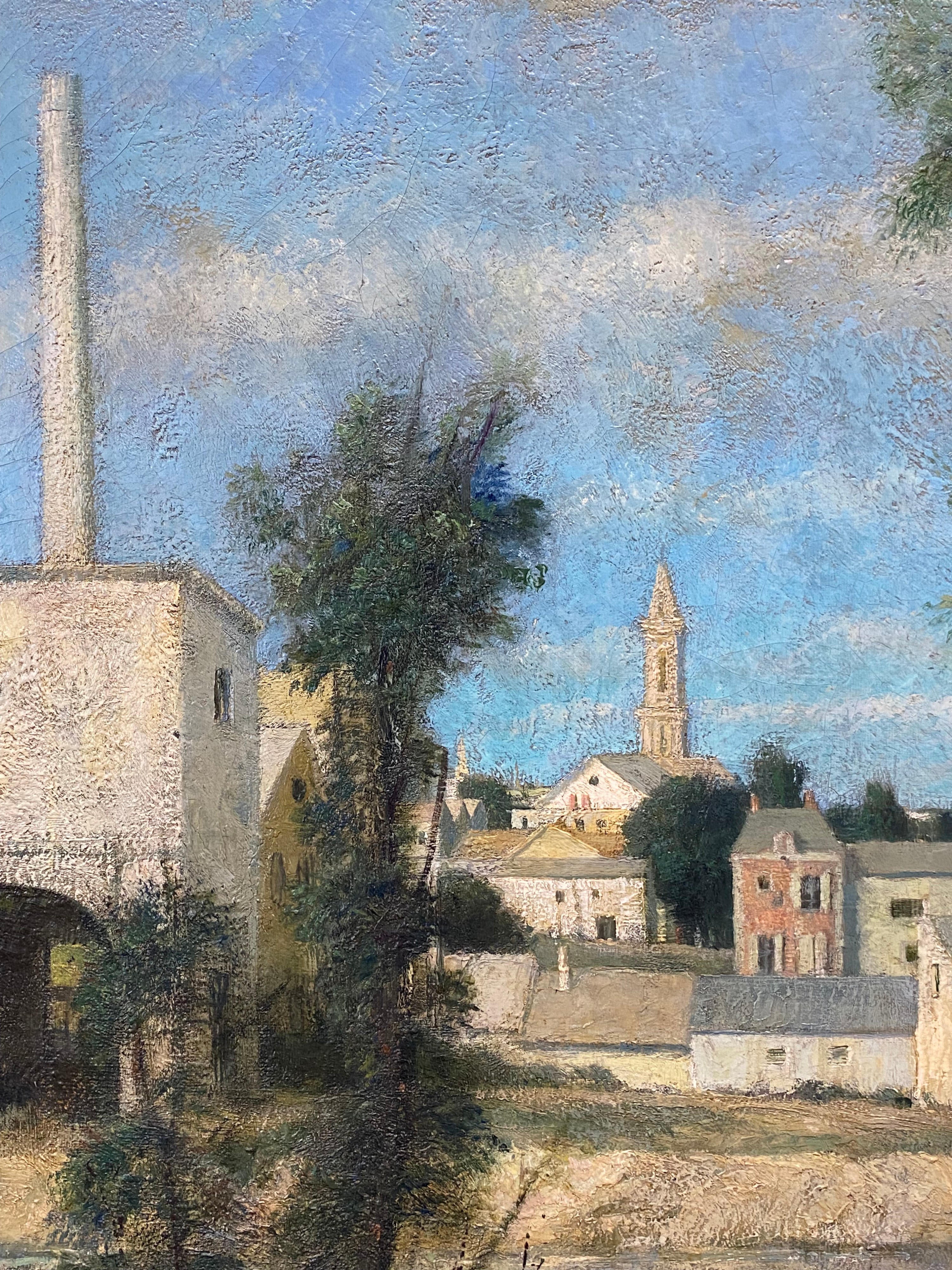 14842, John Koch, Village by the River, circa 1940