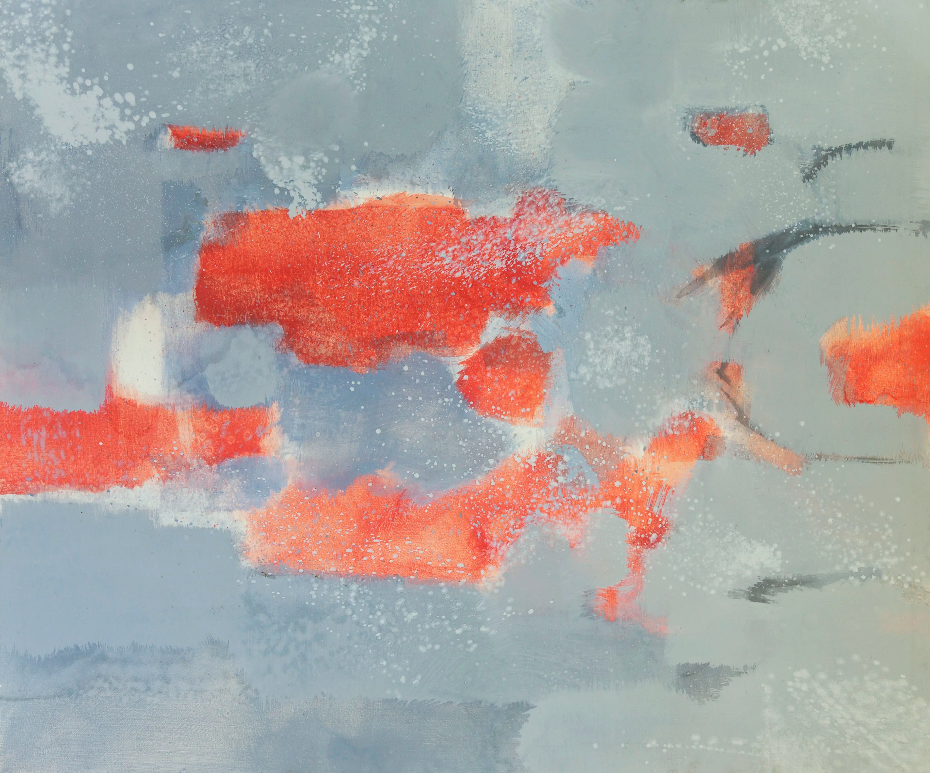 15431, Carl Holty, Red, Gray #5, 1969