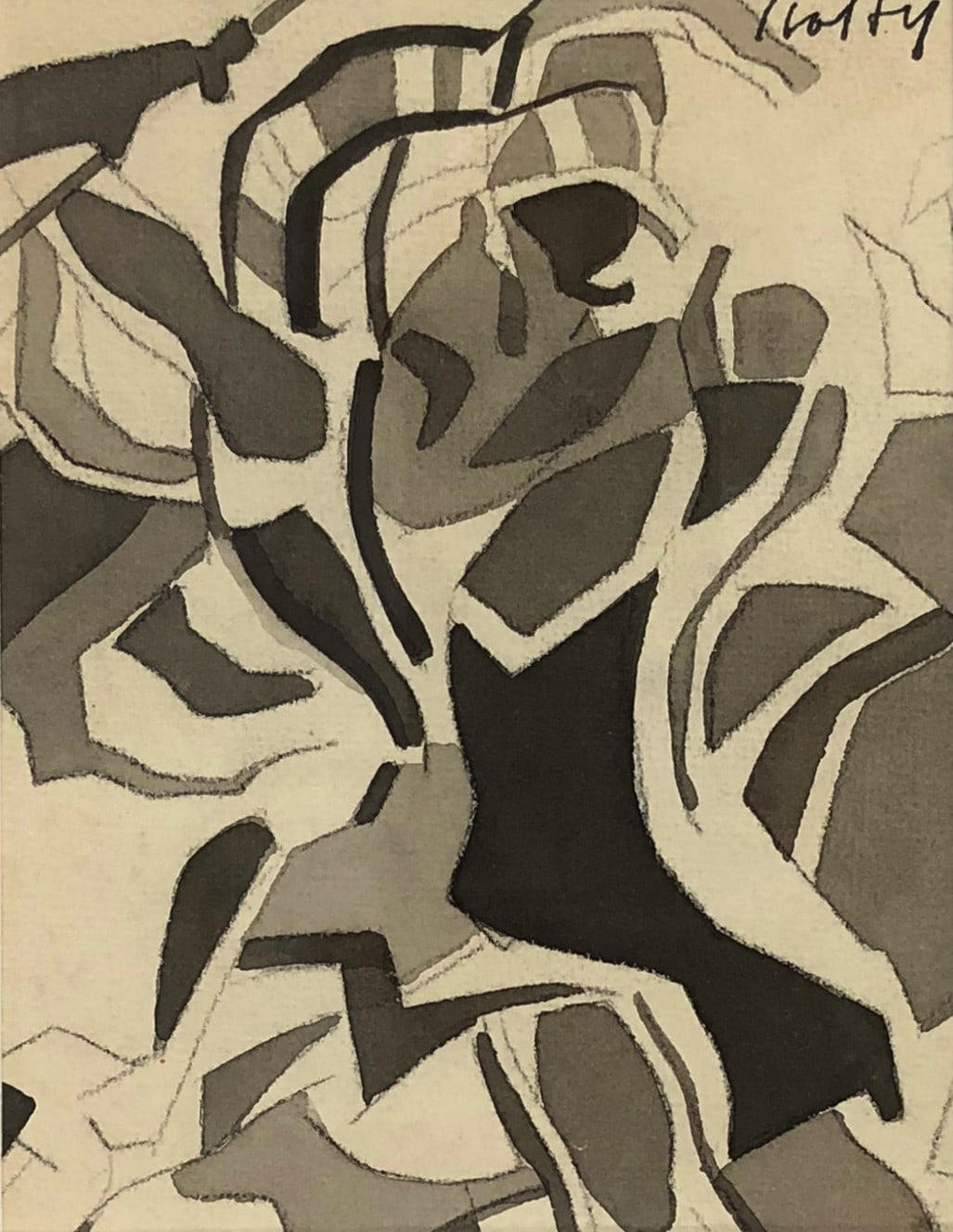 16820, Carl Holty, Abstract Composition 4, c. 1942