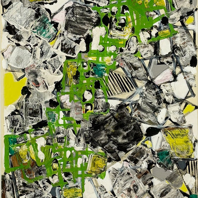 14762, Natalia Dumitresco, Yellow and Green Composition, c. 1950's