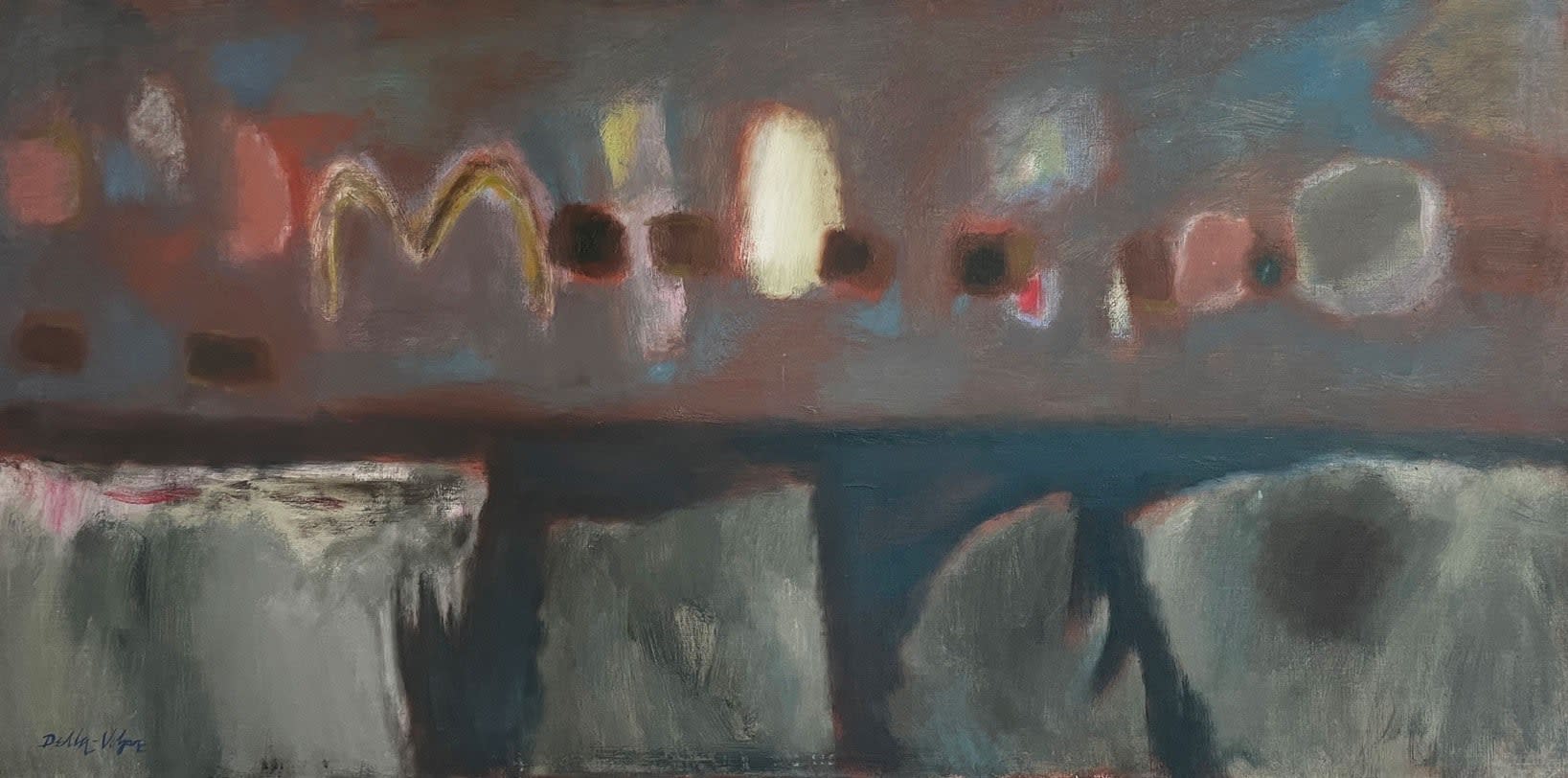 15329, Ralph Della-Volpe, Clouds and Bird Over Rock Form, 1957