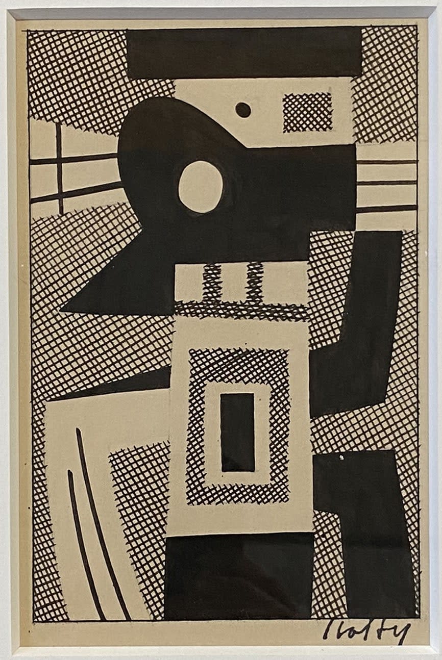 17031, Carl Holty, Ink Study VI A Sketchbook #4, c. 1935