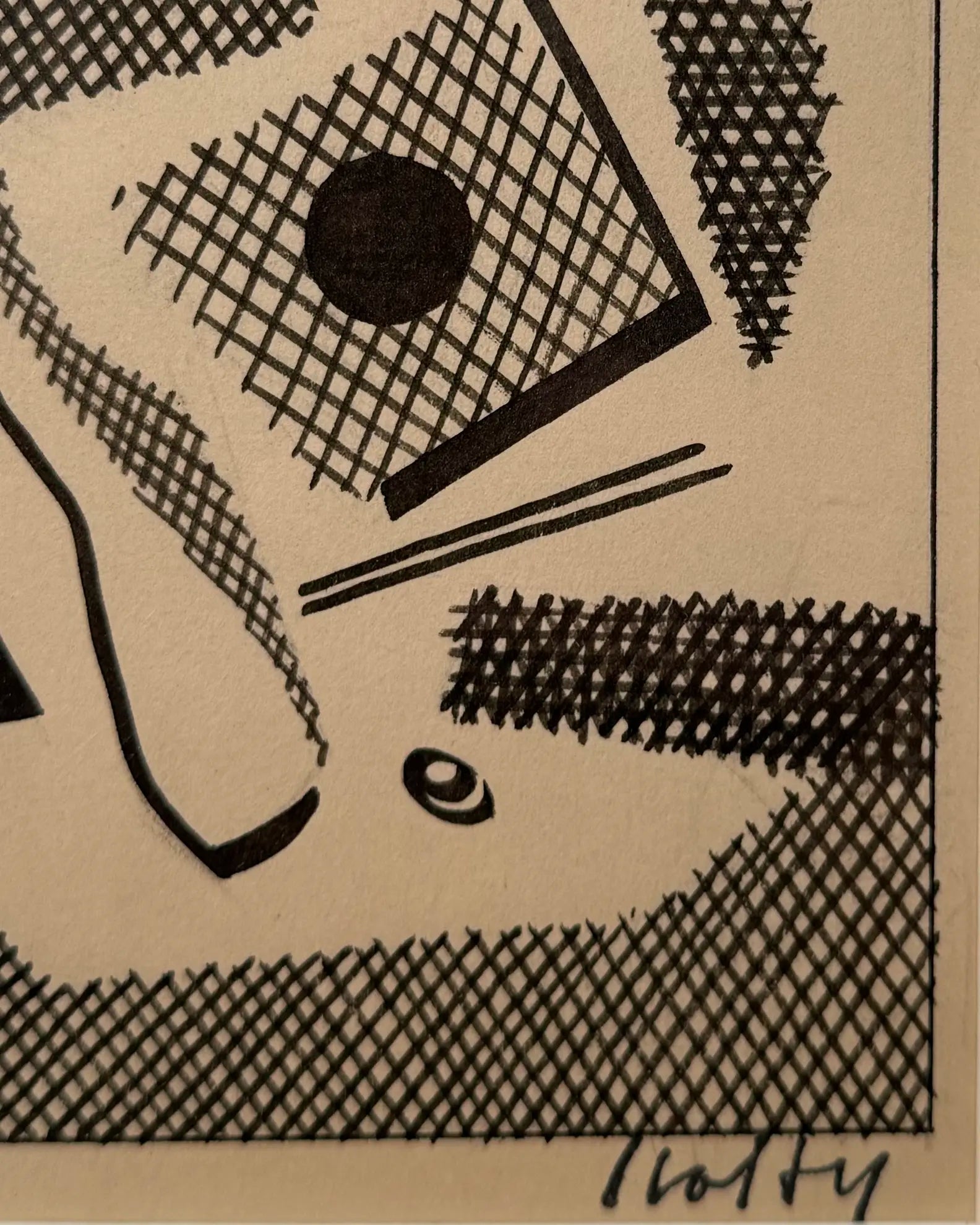 17040, Carl Holty, Ink Study IIII B Sketchbook #4, c. 1935