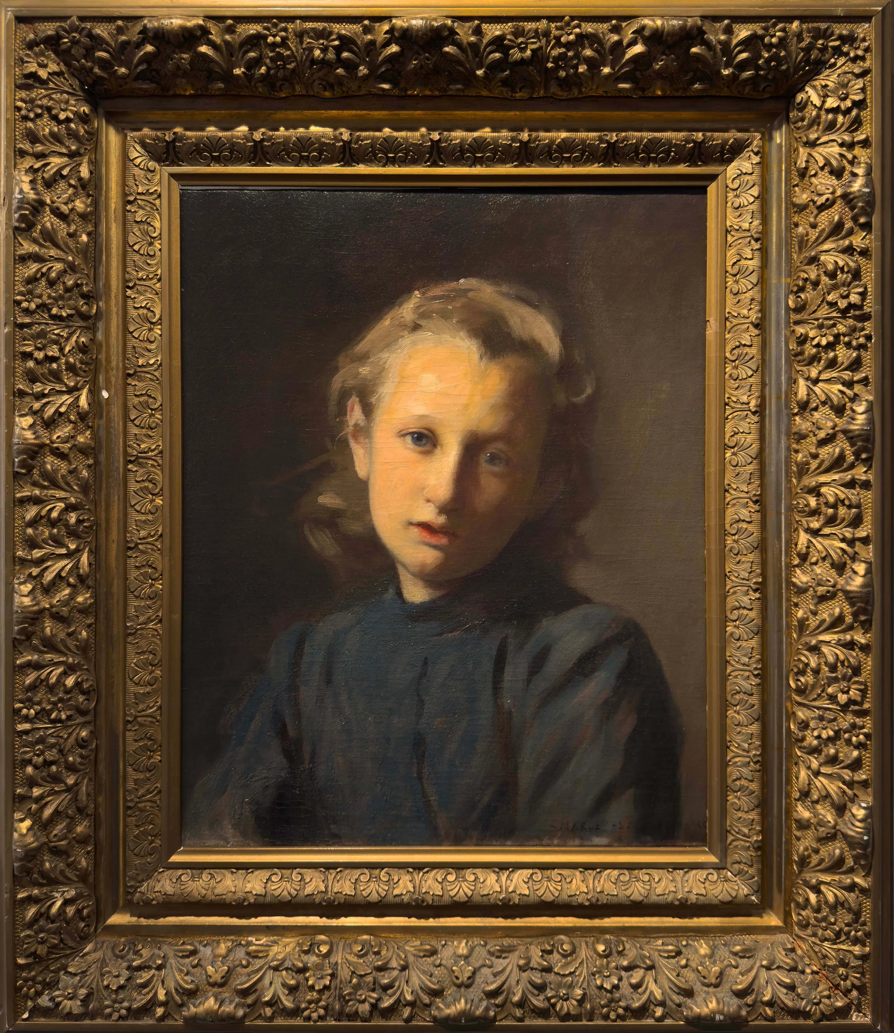 18800, Charles Sprague Pearce, Portrait of a Young Girl, circa 1880's