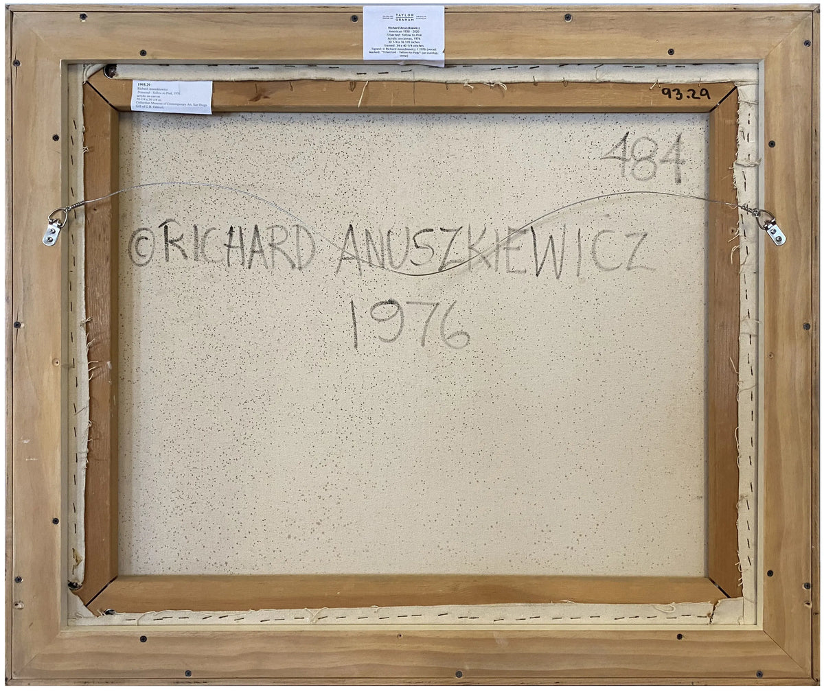16987, Richard Anuszkiewicz, Trisected: Yellow to Pink, 1976