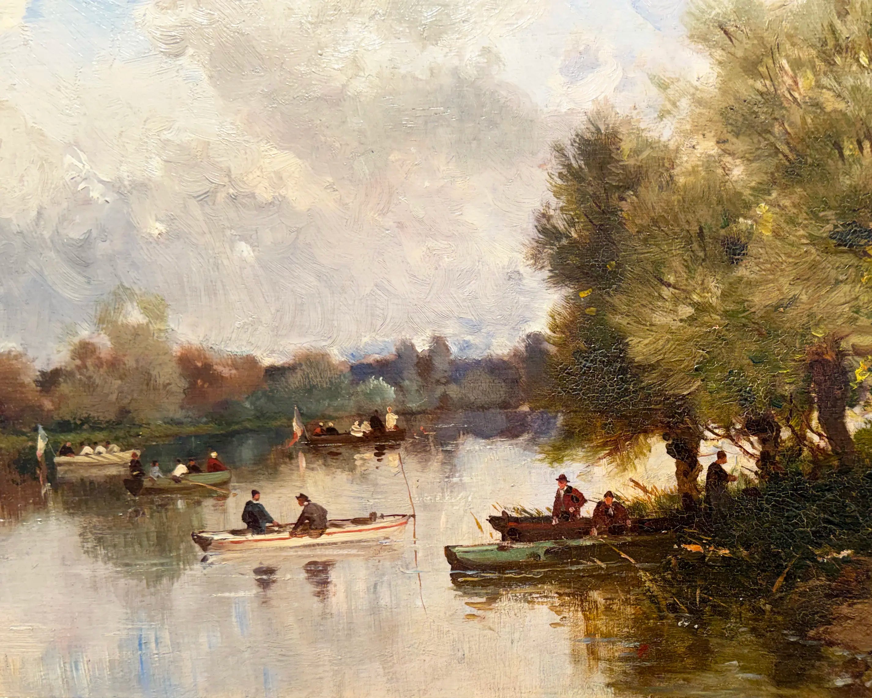 18787, Eugène Cicéri, Boating on the River, 1878