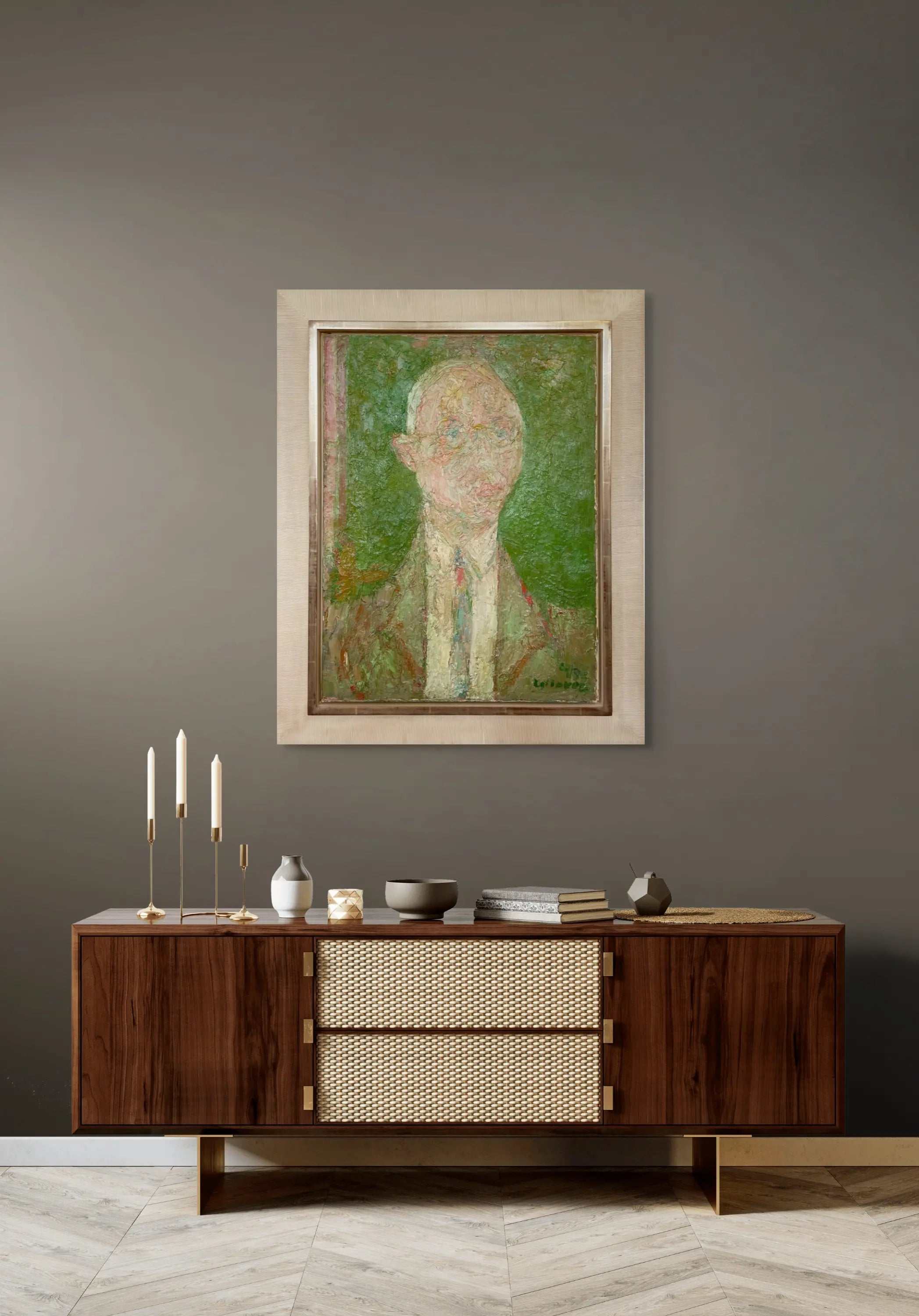 14680, André Cottavoz, M. Rosenhaft, Vert et Rose, 1955