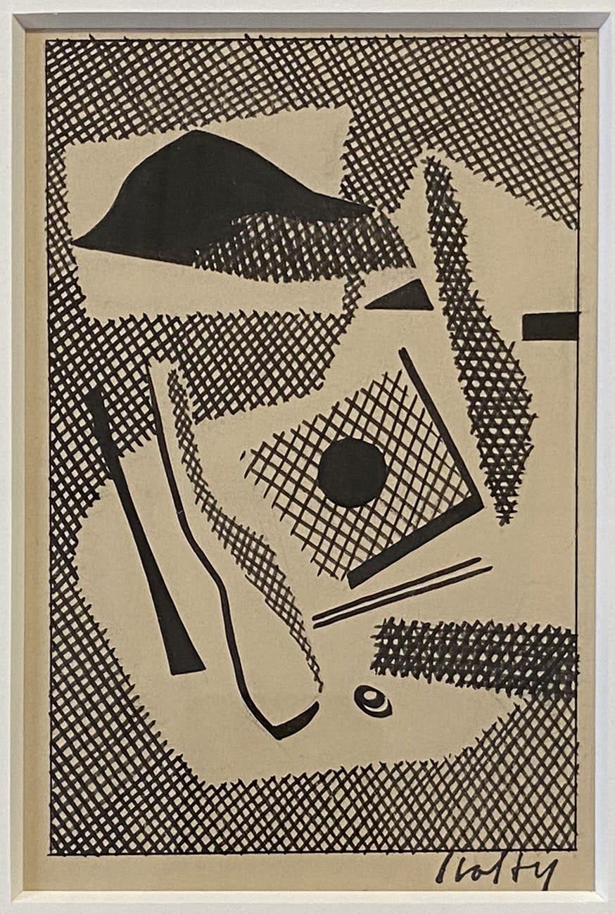 17040, Carl Holty, Ink Study IIII B Sketchbook #4, c. 1935