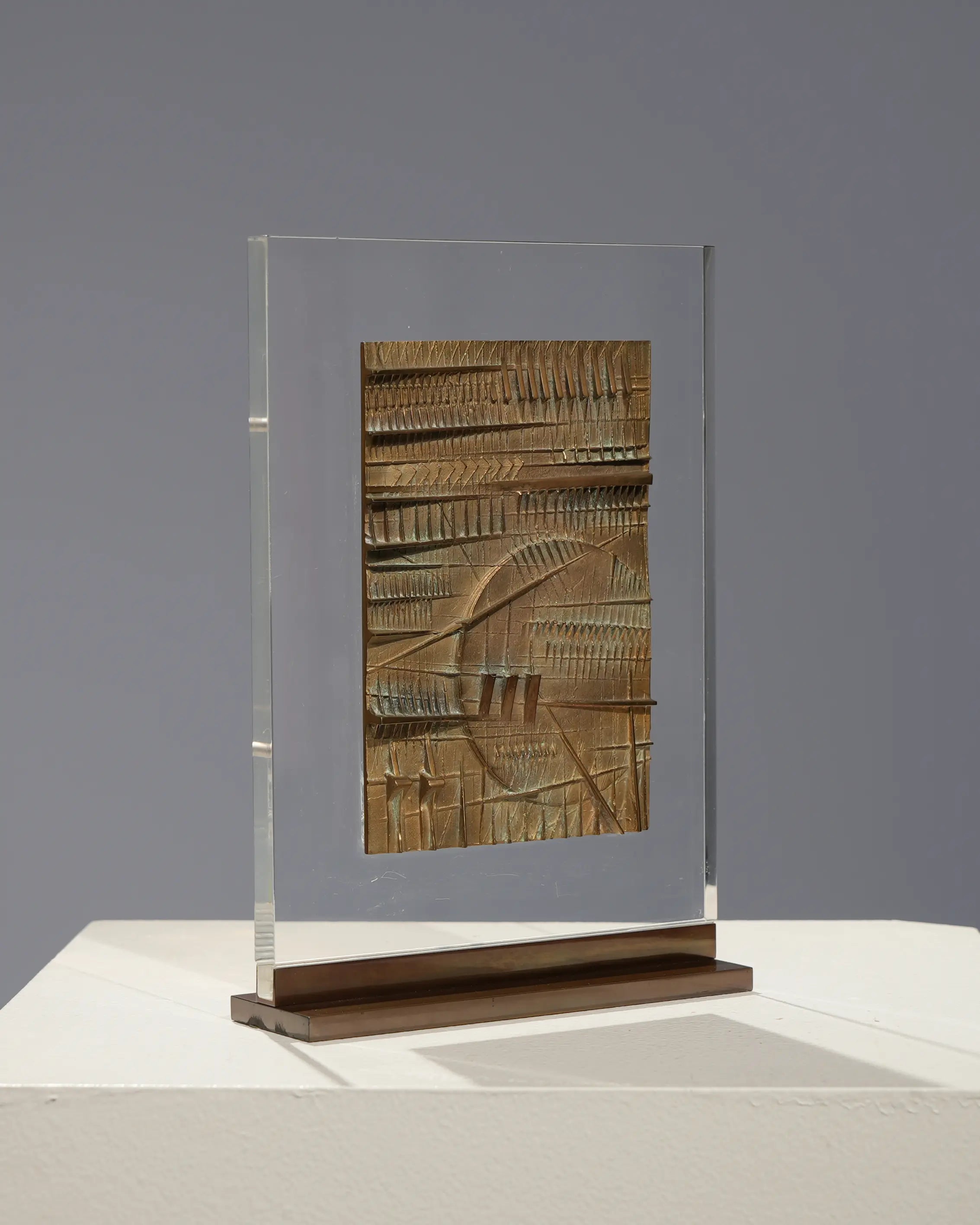 18813, Arnaldo Pomodoro, Bozetto Relief in Acrylic, circa 2000