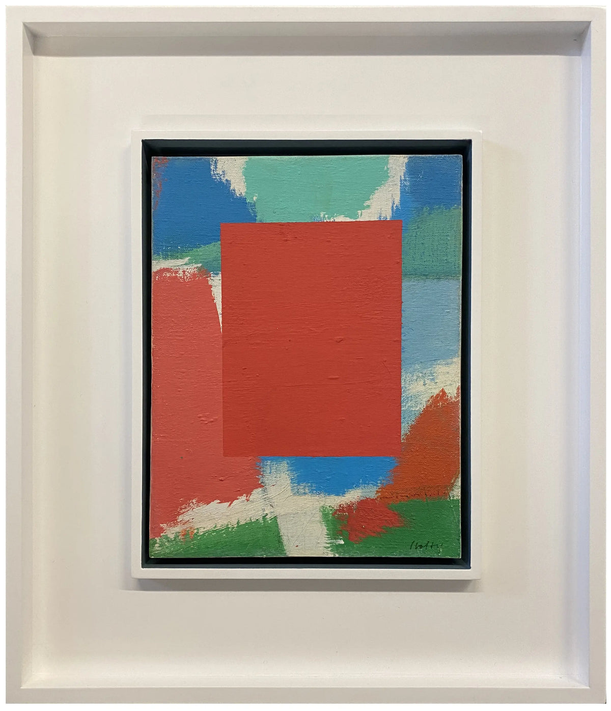 16850, Carl Holty, Color Theory Red Square #10, c. 1955