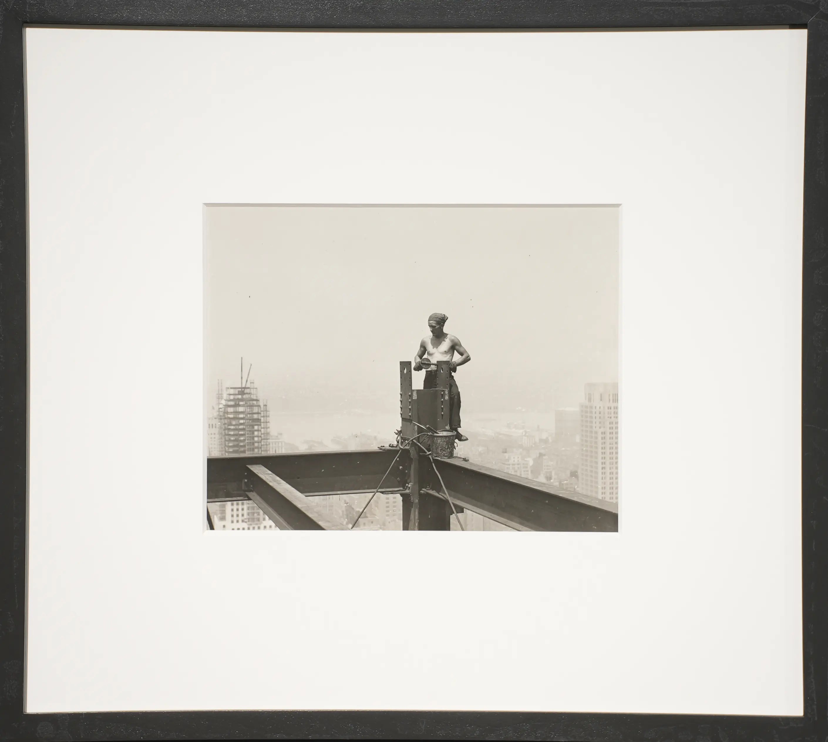 18827, Lewis W. Hine, On the Hoist, Riveter Empire State Building, 1931