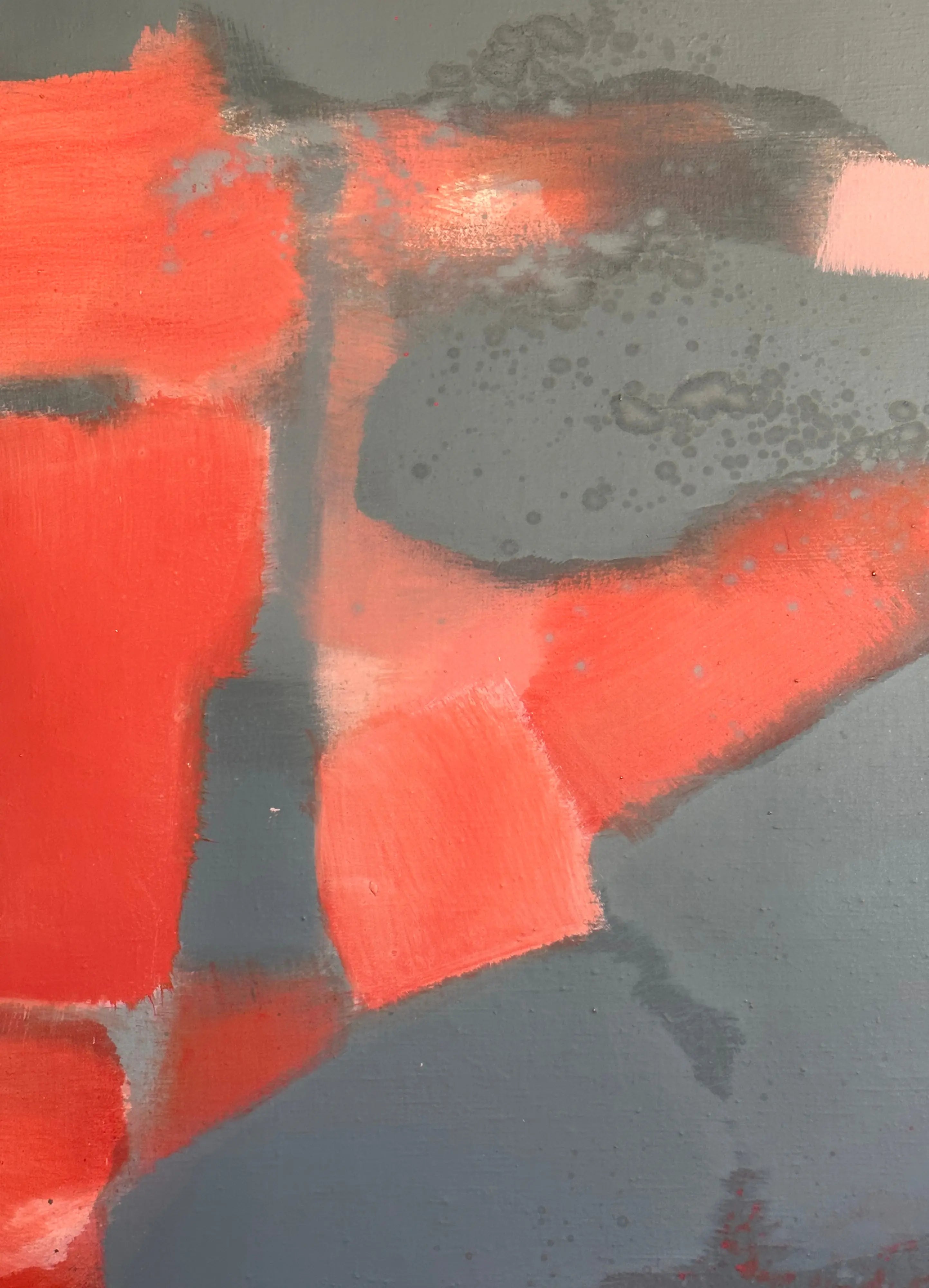 17121, Carl Holty, Red, Gray, 1966