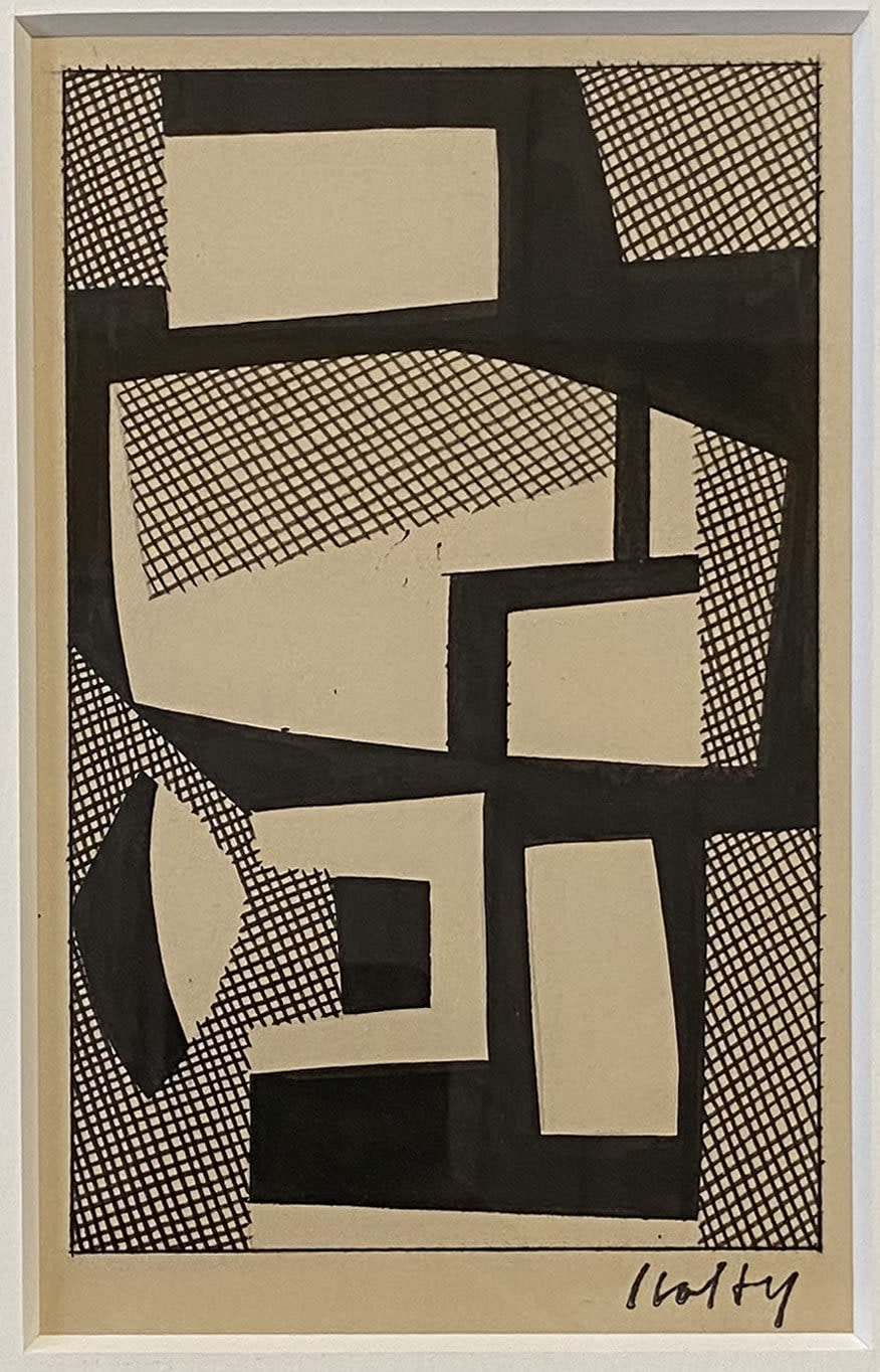 17032, Carl Holty, Ink Study VI B Sketchbook #4, c. 1935