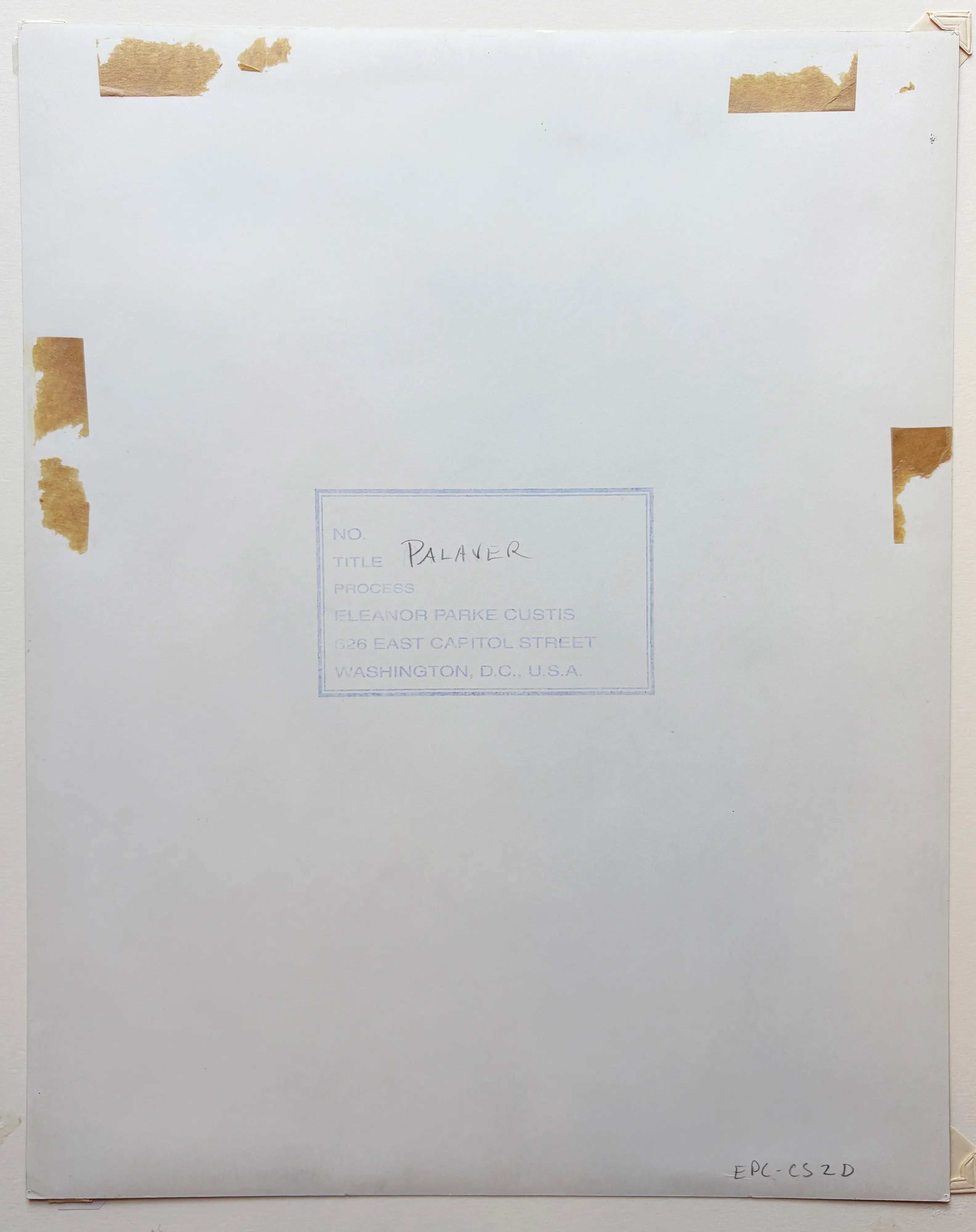 17047, Eleanor Parke Custis, Palaver, circa 1930s