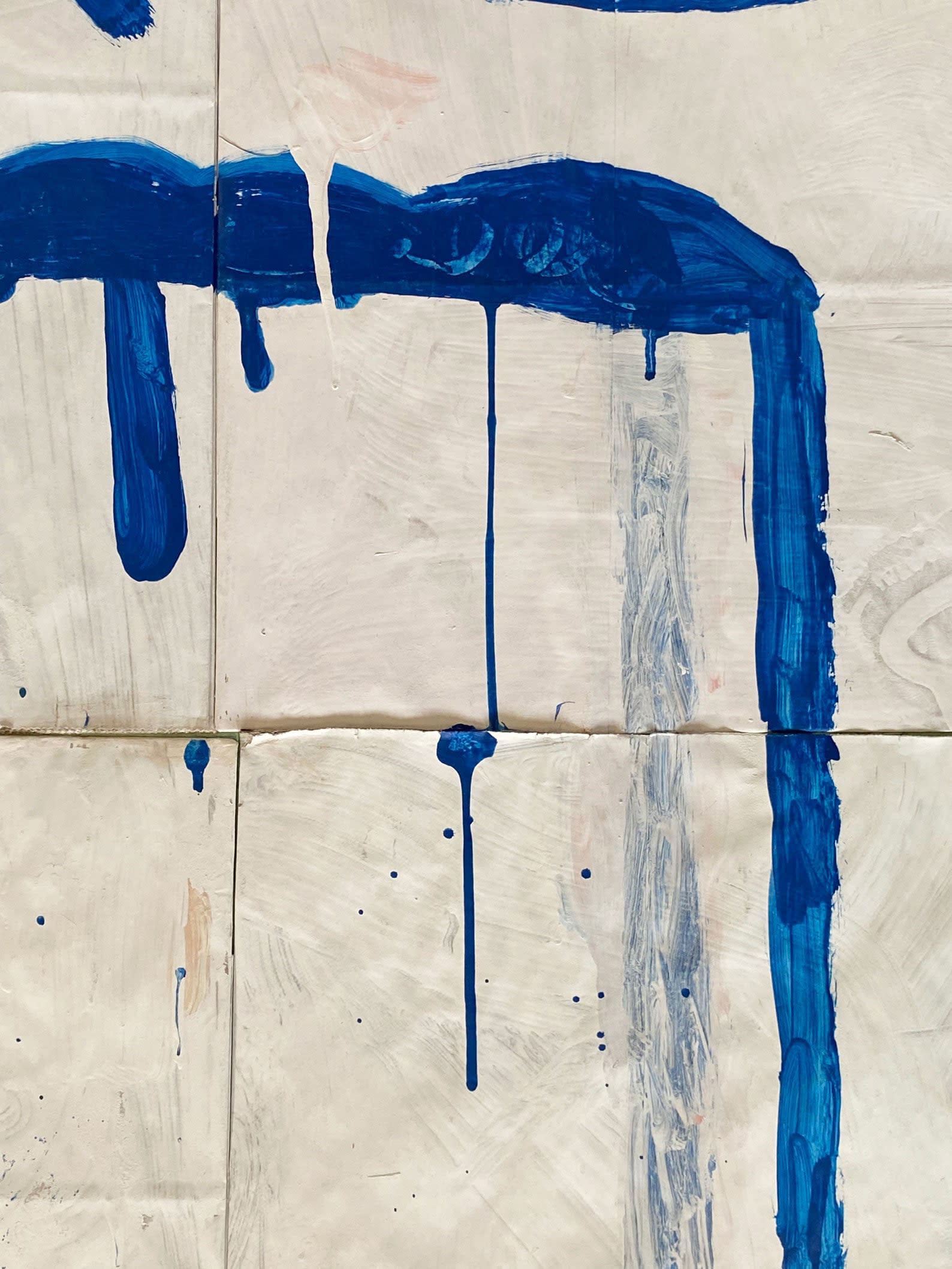17441, Gary Komarin, Cake Stacked, Blue on Creme and White, 2022