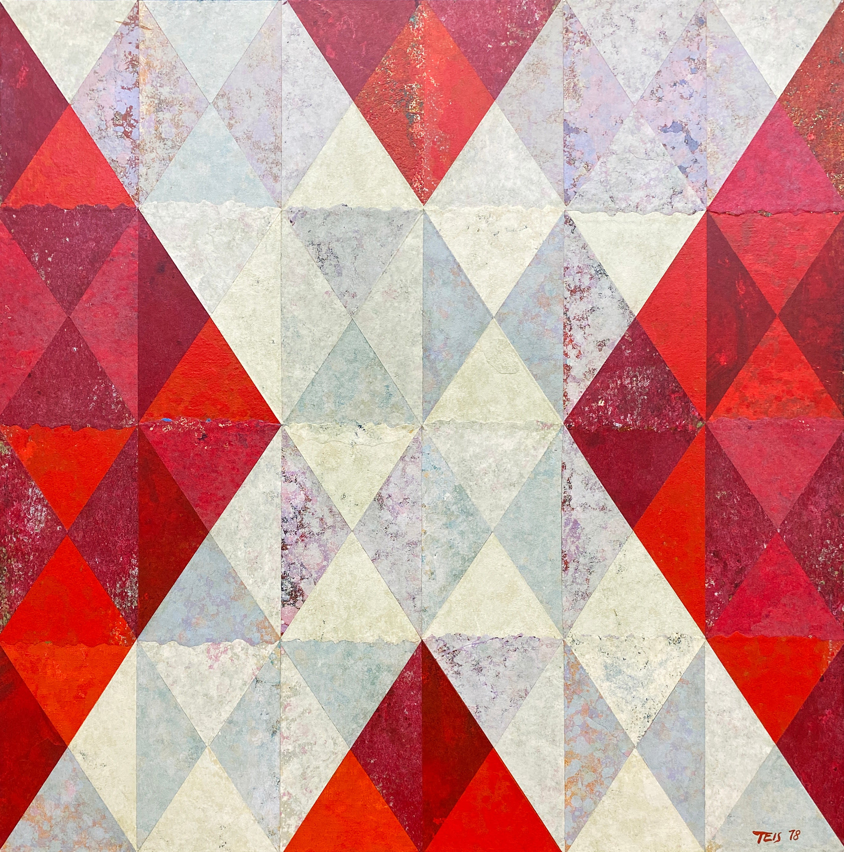 18655, White X on Red, 1978