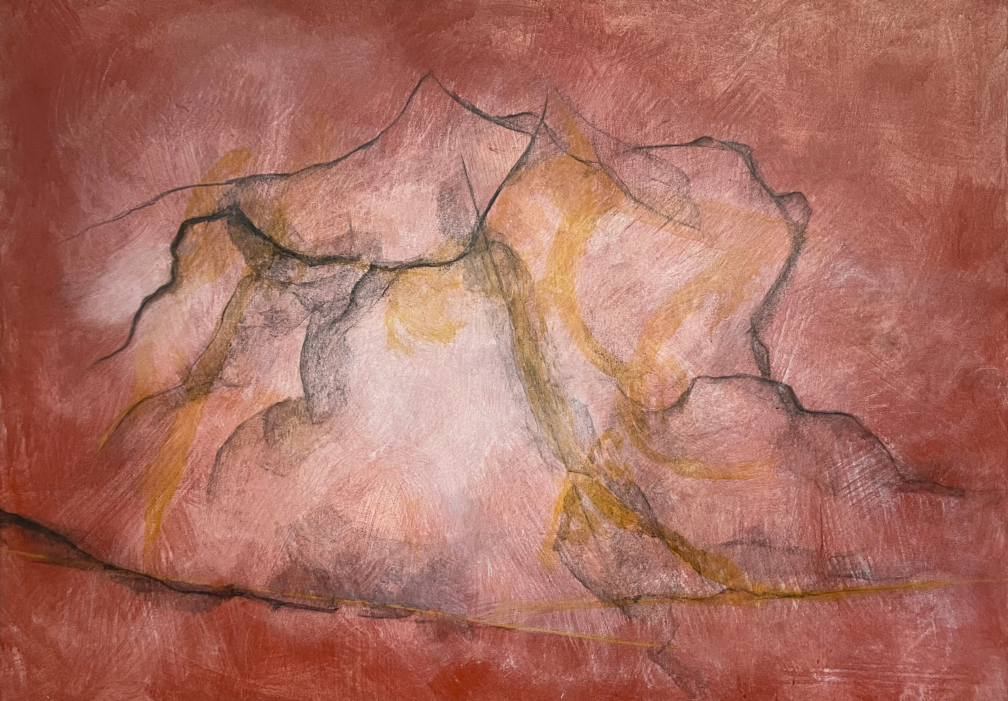 15295, Cleve Gray, Red Landscape #2, 1994