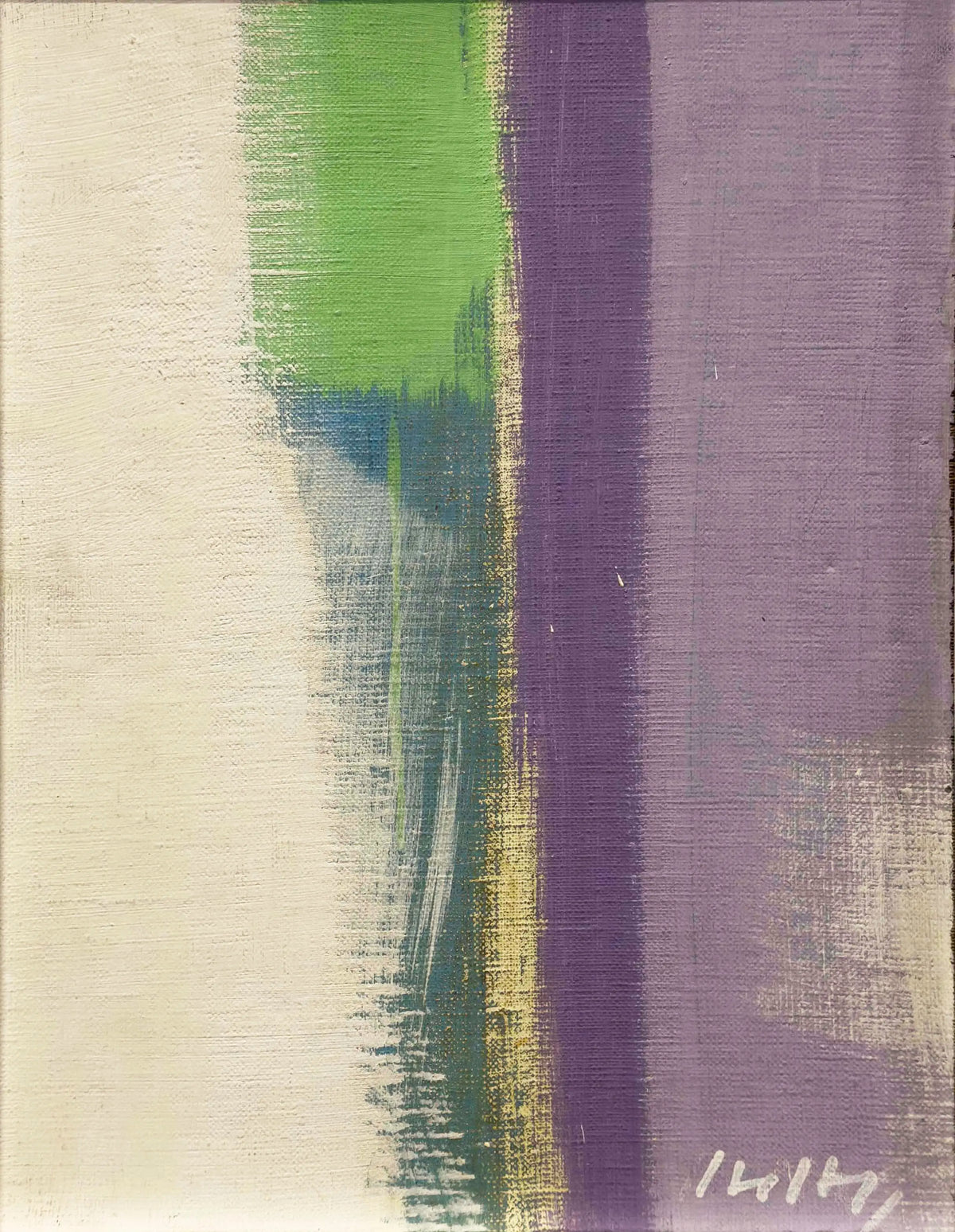 18630, Carl Holty, Color Theory White Purple Green, 1972