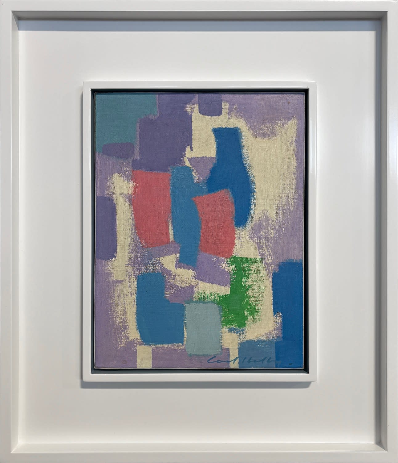 18115, Carl Holty, Color Theory Red Blue White Green, circa 1959