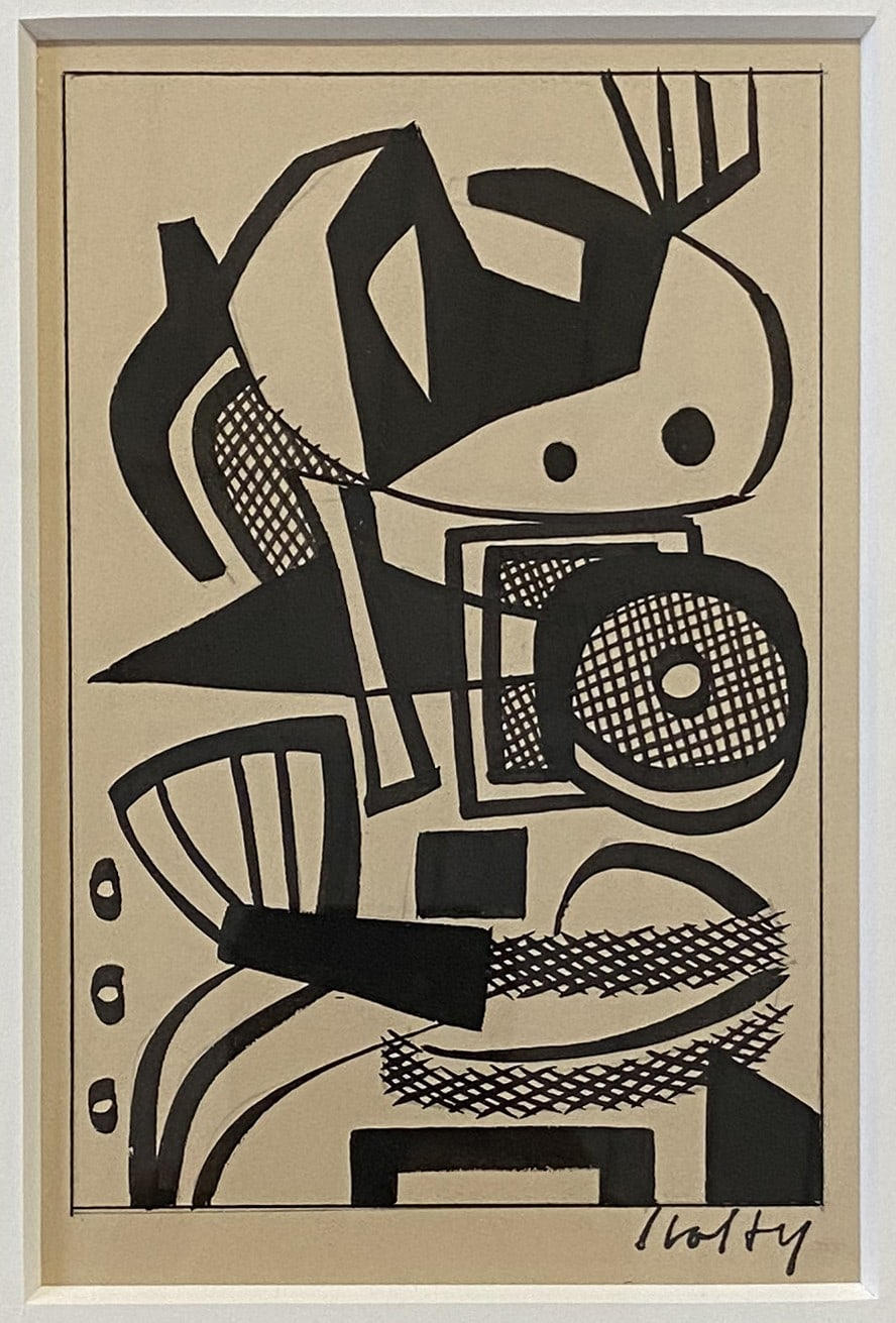 17038, Carl Holty, Ink Study II B Sketchbook #4, c. 1935