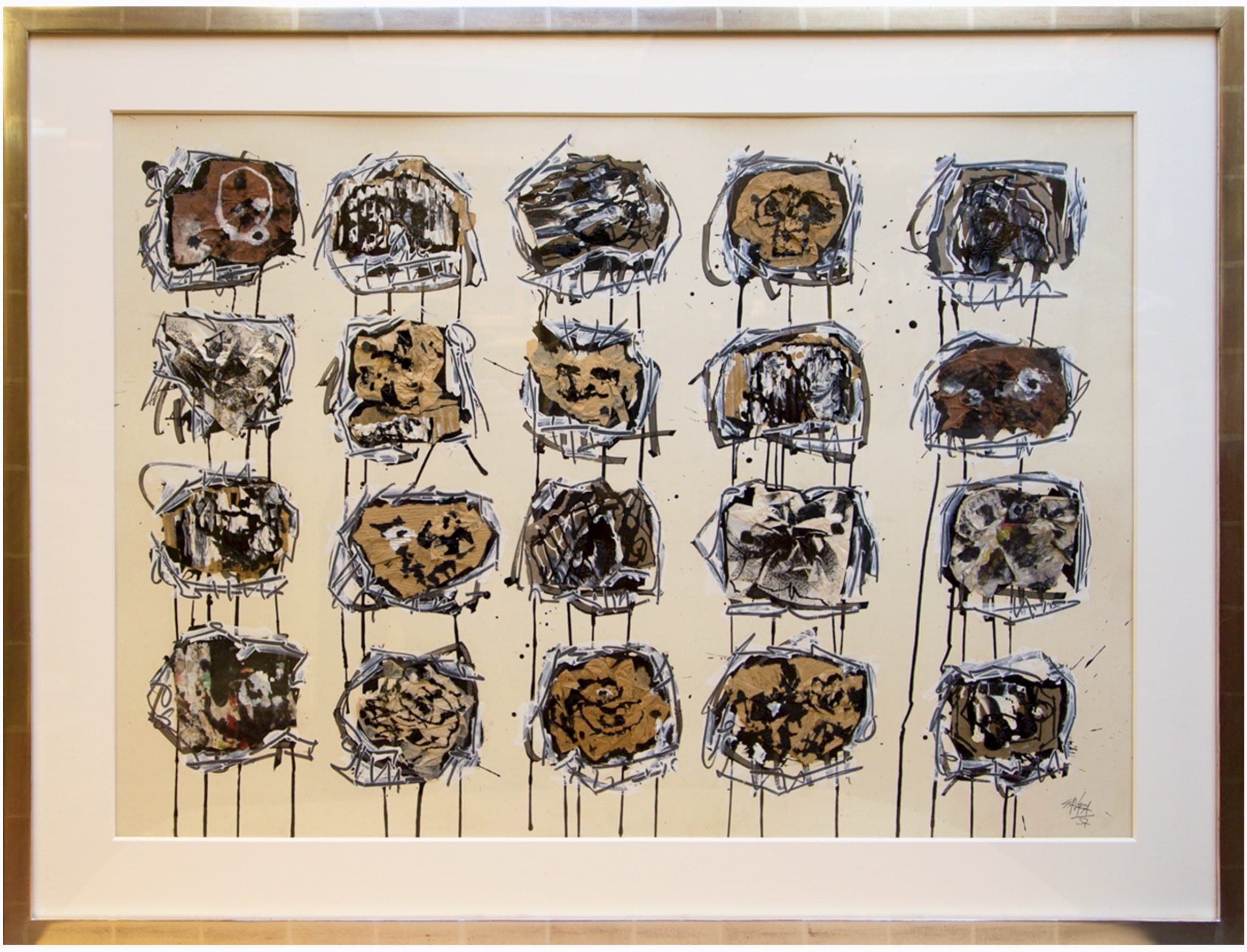 14927, Antonio Saura, Vingt Visages, 1957