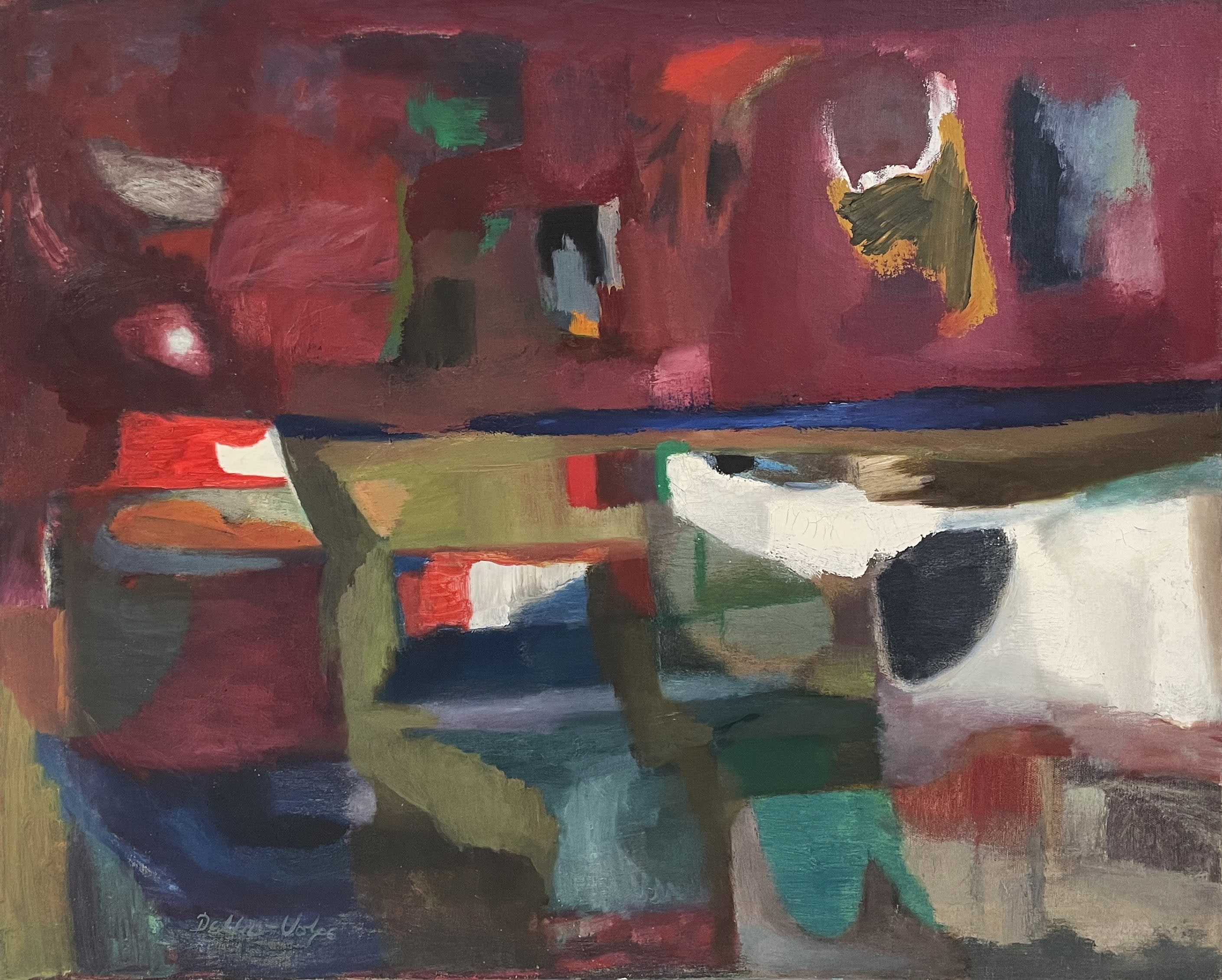 15405, Ralph Della-Volpe, Docks and Clouds, 1954-1955