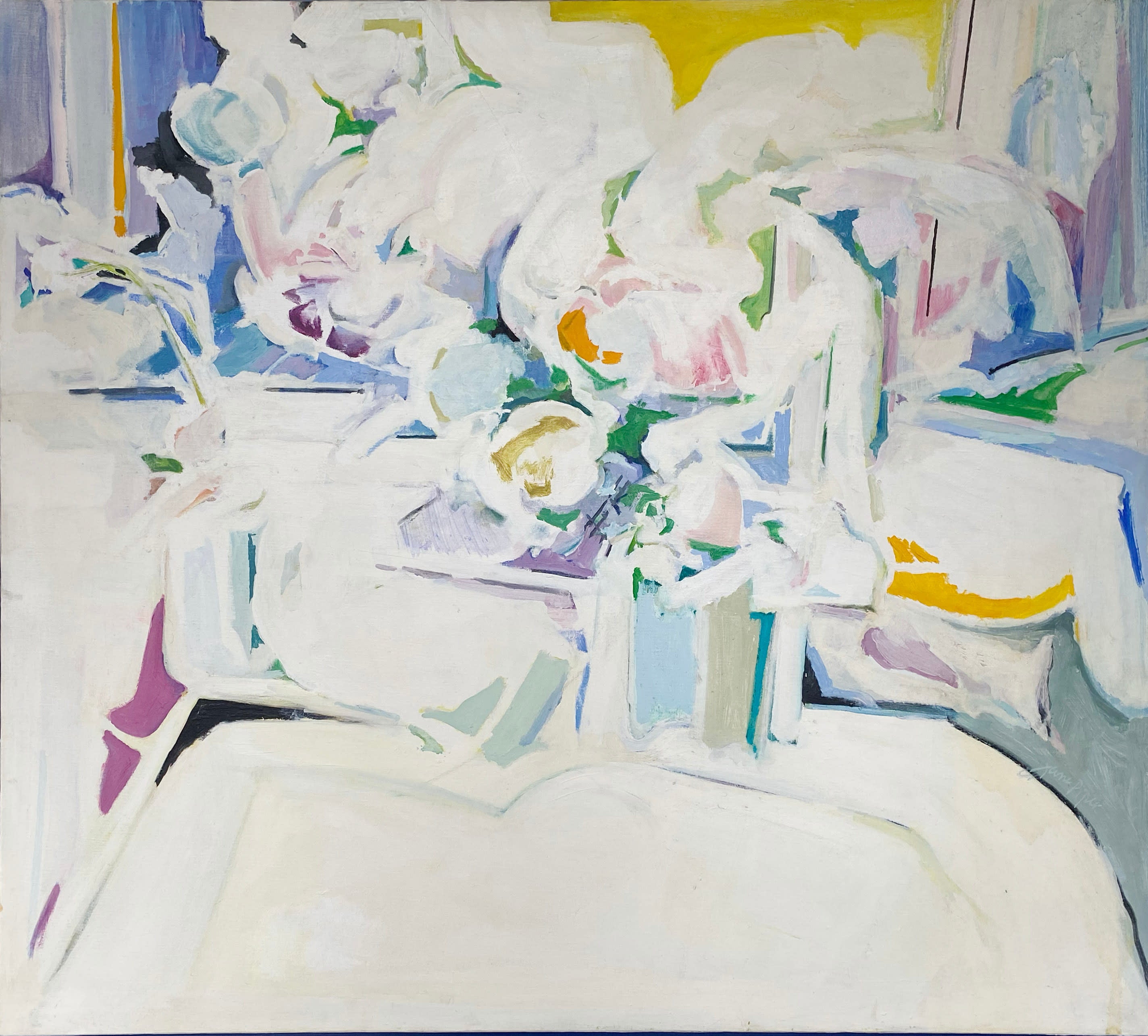 17180, Jane Piper, Still Life, Yellow & White, 1970