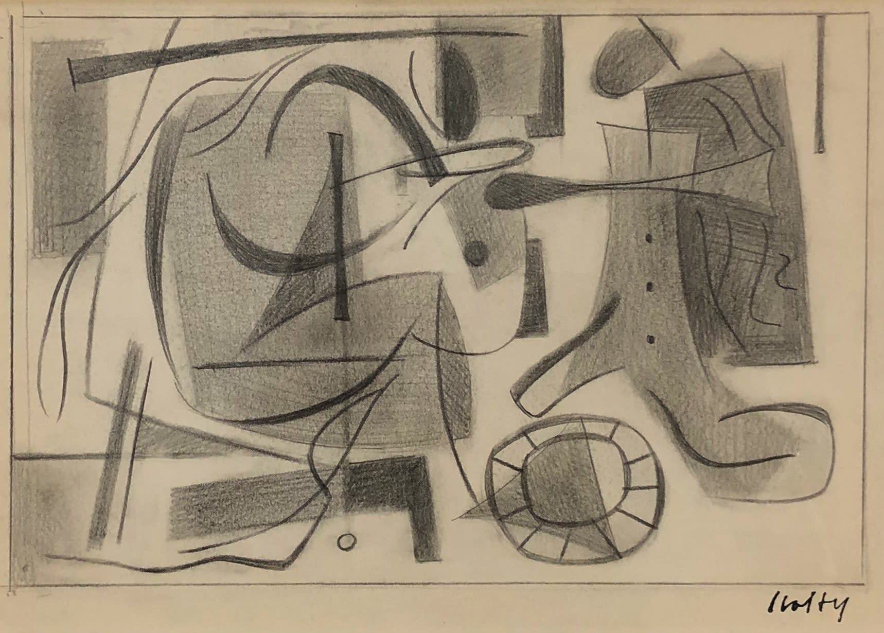 16913, Carl Holty, Forms and Figures #3 Sketchbook #3, c. 1935