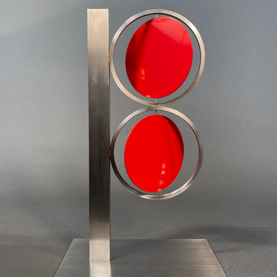 14134, Roger Phillips, 24 inch Red Figure Eight on Column, 2015