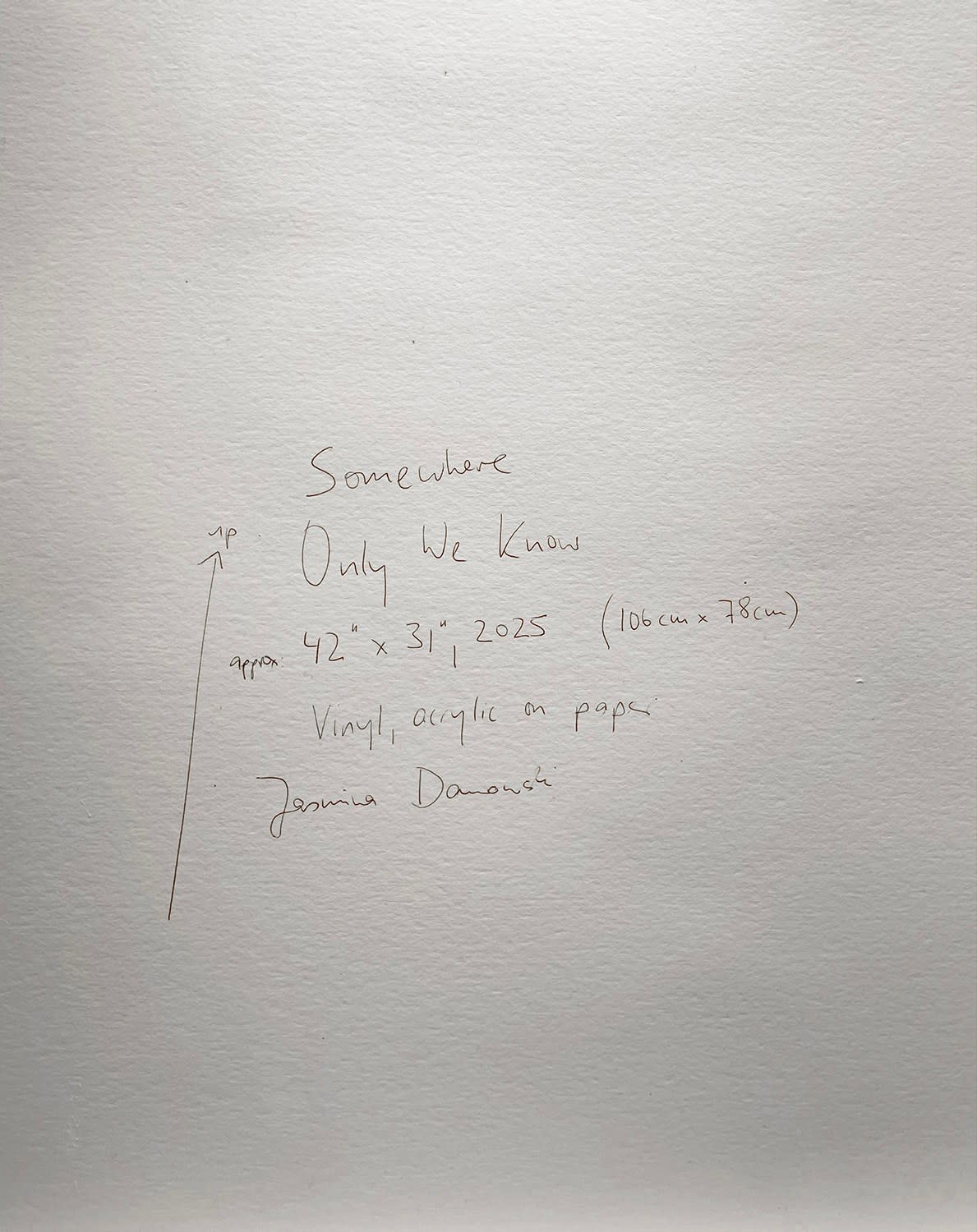 18683, Jasmina Danowski, Somewhere Only We Know, 2025