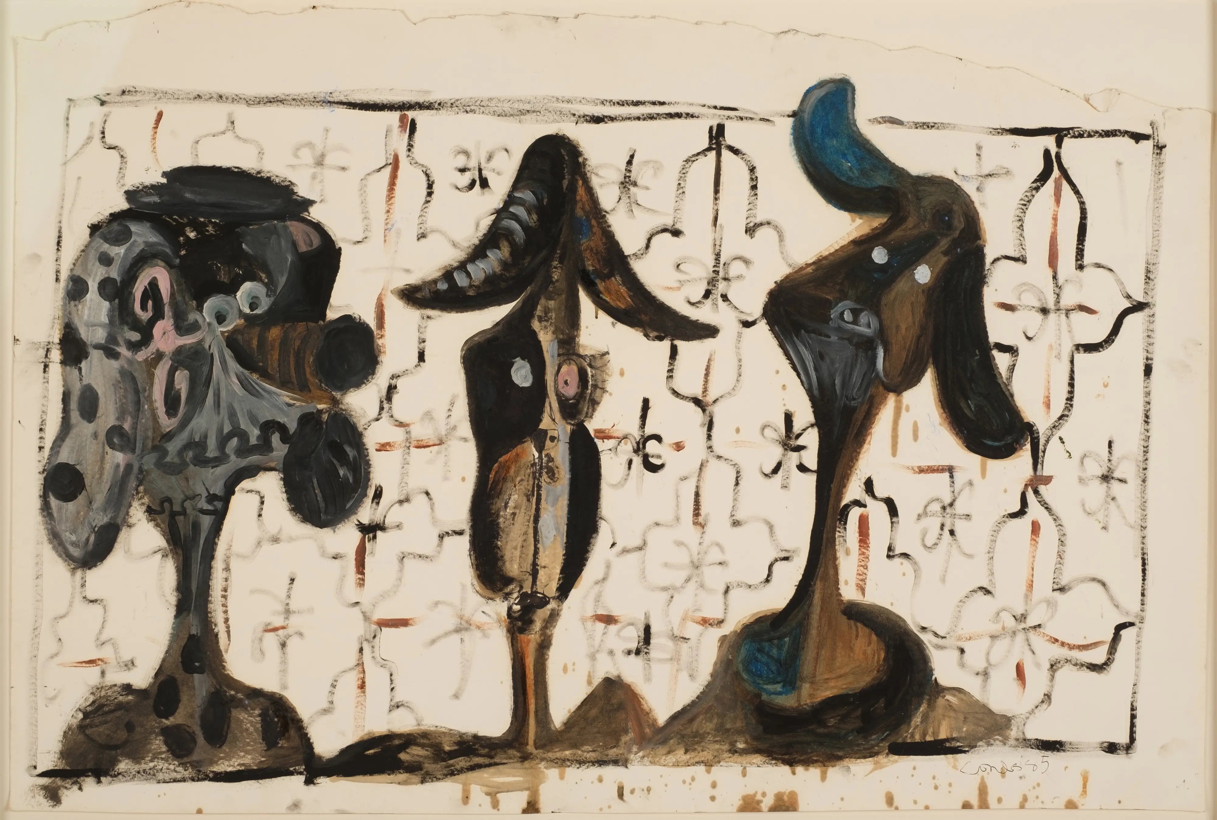 17015, George Condo, Reunion, 1985