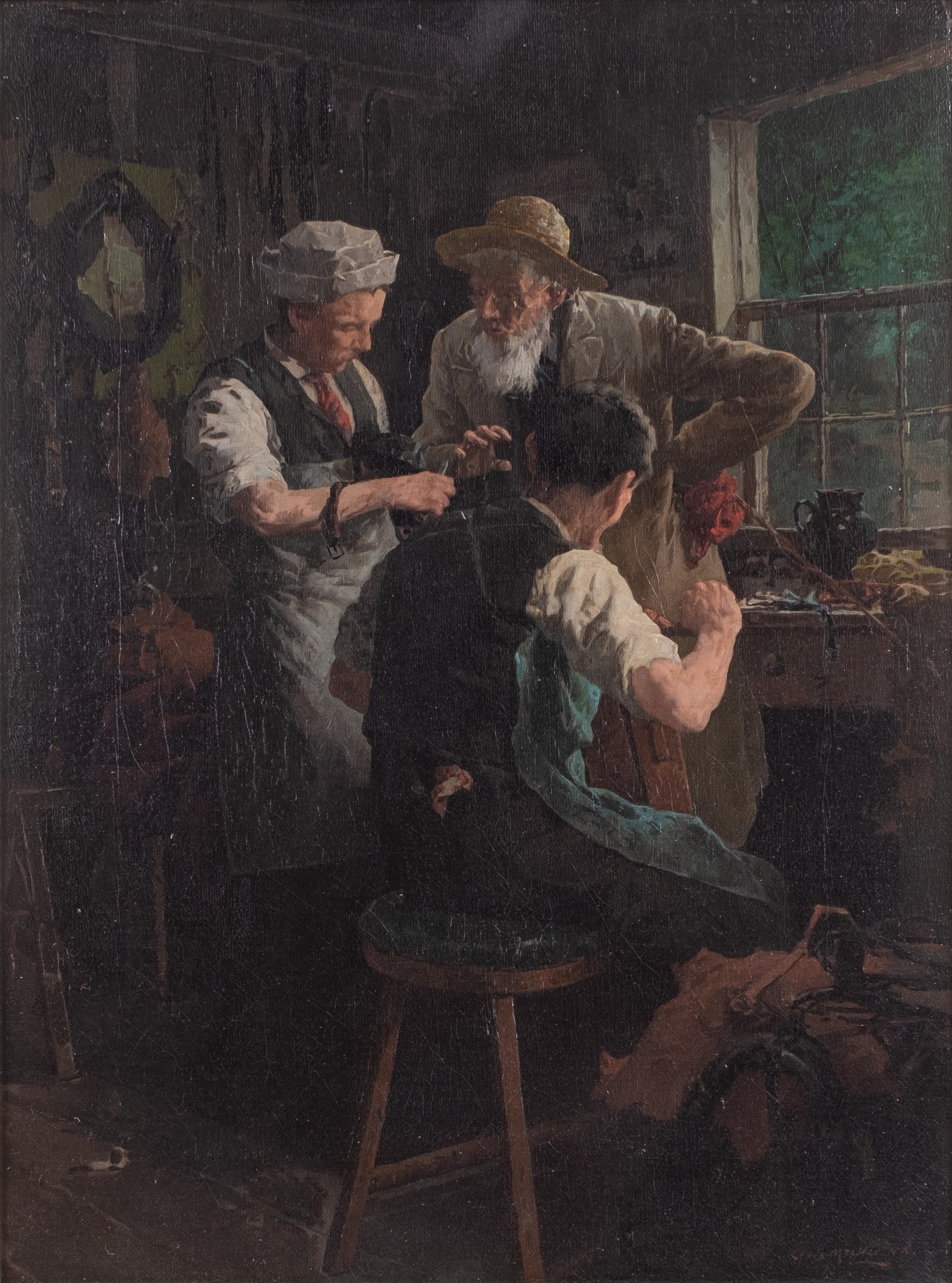 14067, Louis Charles Moeller, In the Workshop, 1900