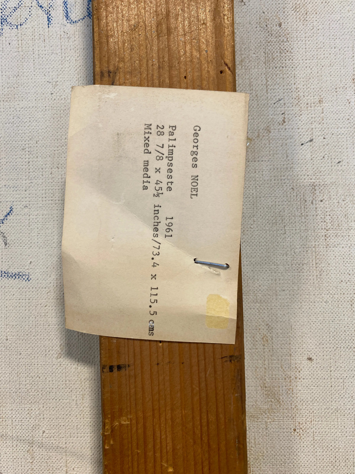 18483, Georges Noël, Pur Palimpseste, 1961