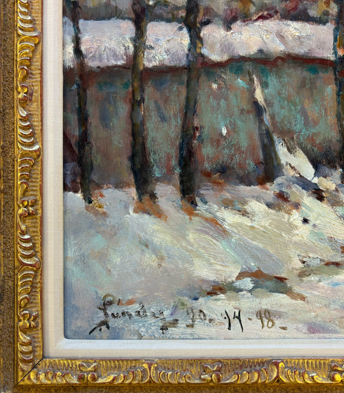15399, Donald R. Purdy, Village Under Snow, 1990-1998
