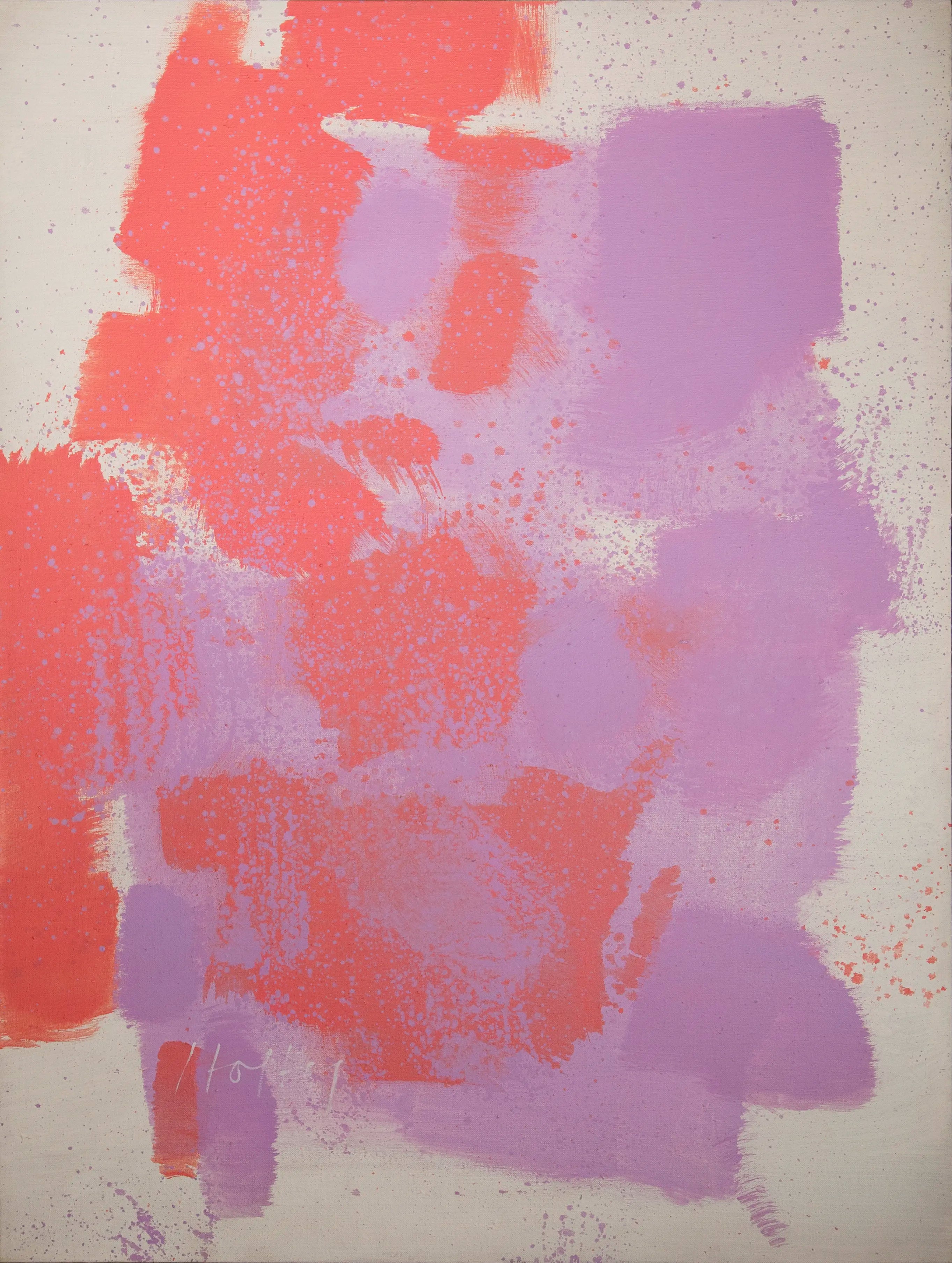 15892, Carl Holty, Red, Purple, White #8, 1970