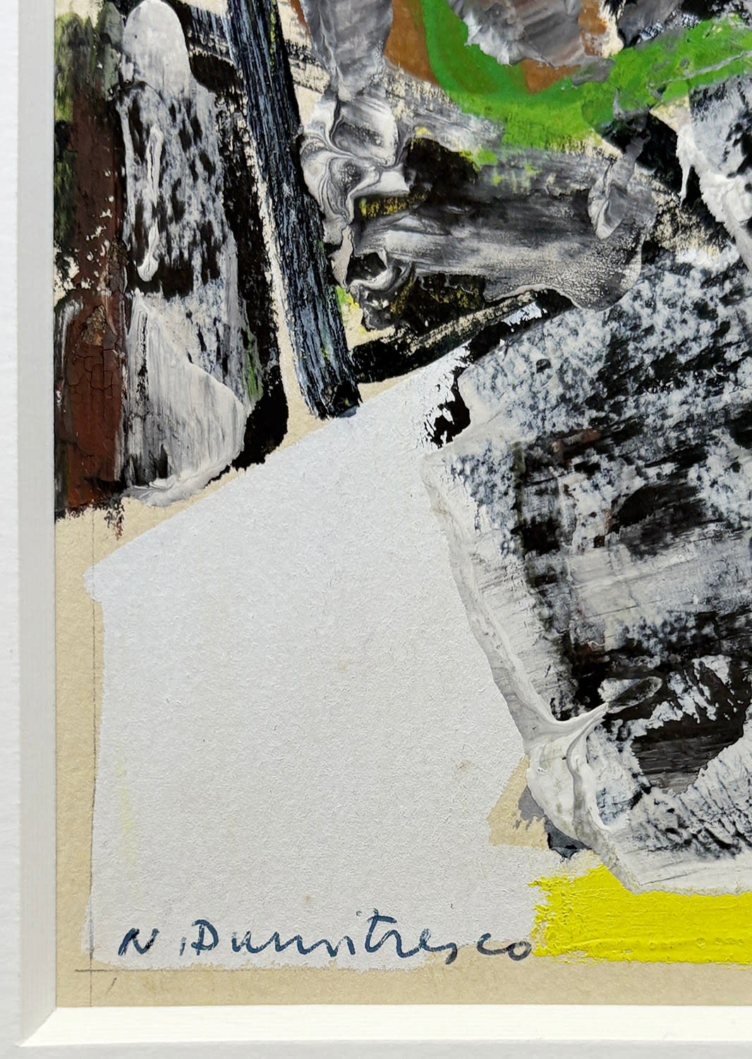 14762, Natalia Dumitresco, Yellow and Green Composition, circa 1950's