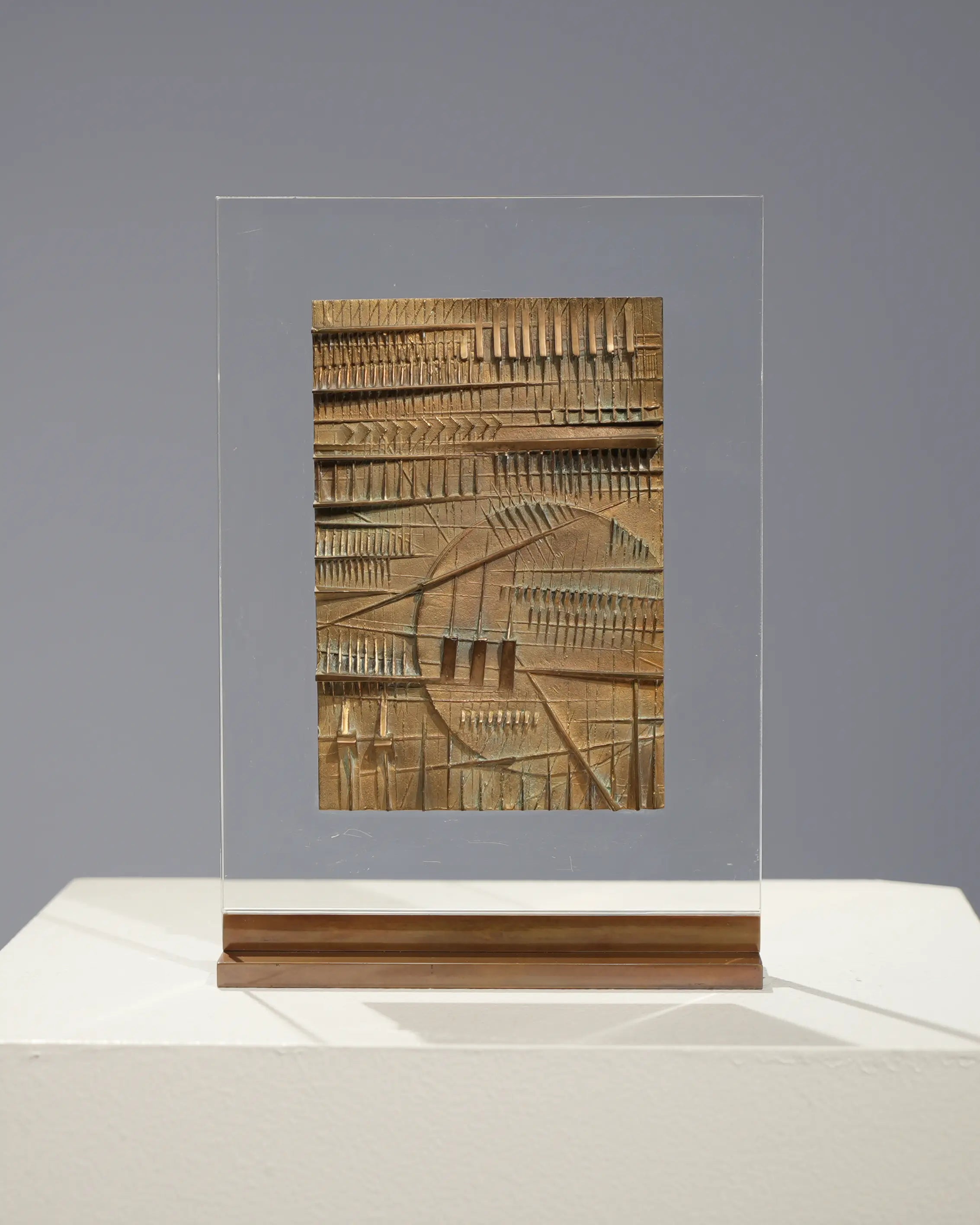 18813, Arnaldo Pomodoro, Bozetto Relief in Acrylic, circa 2000