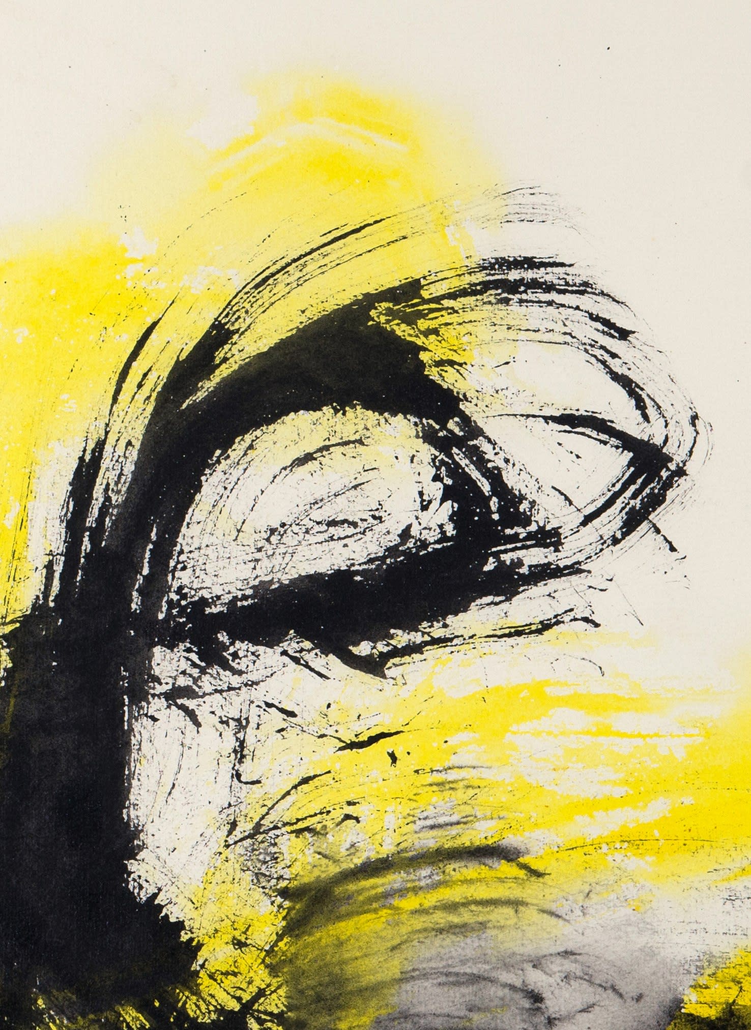 17339, Cleve Gray, Gesture: Yellow, Black, 1976